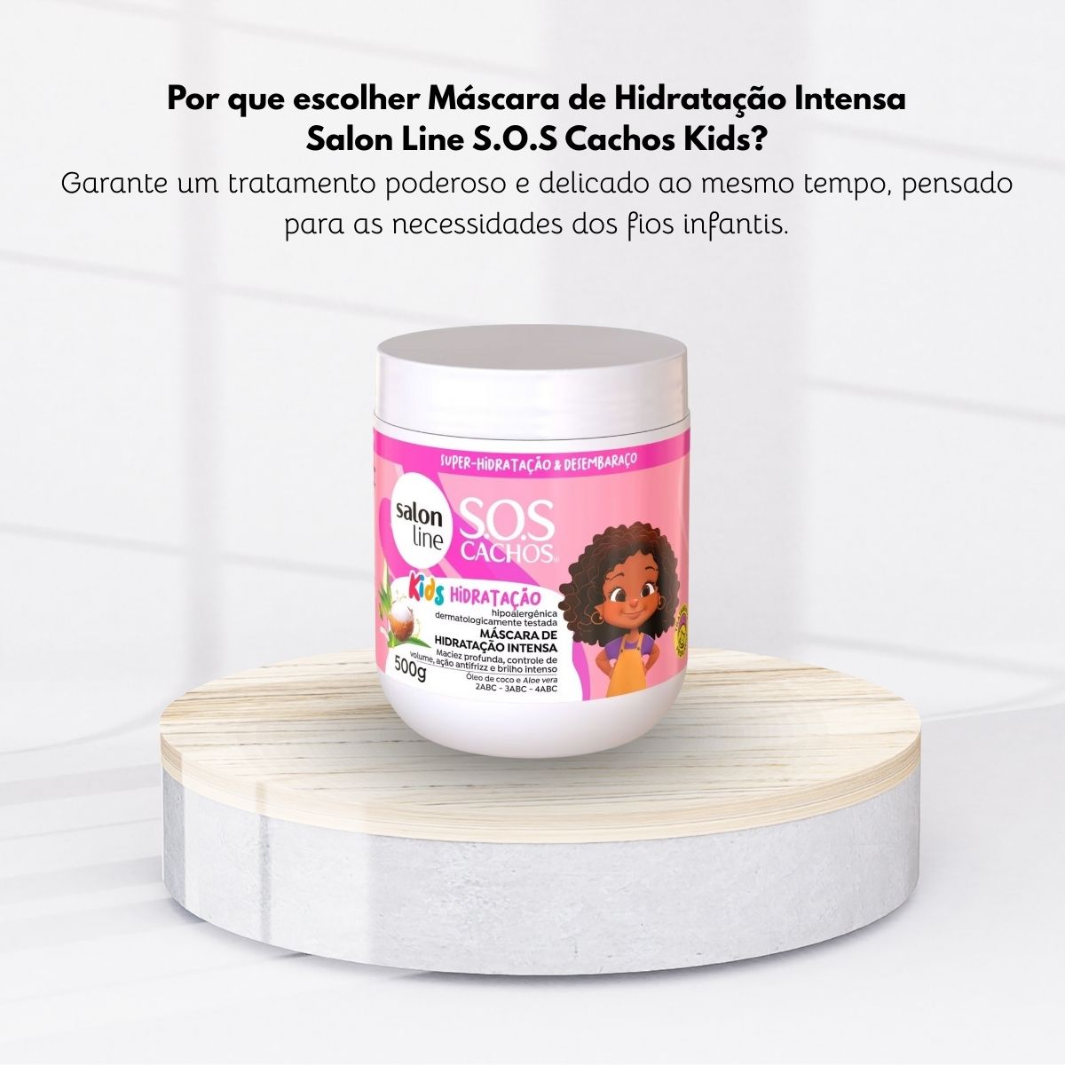Máscara Salon Line SOS Cachos Kids Máscara de Hidratação para Cabelo Cacheado para Cabelo Cacheado 500 g
