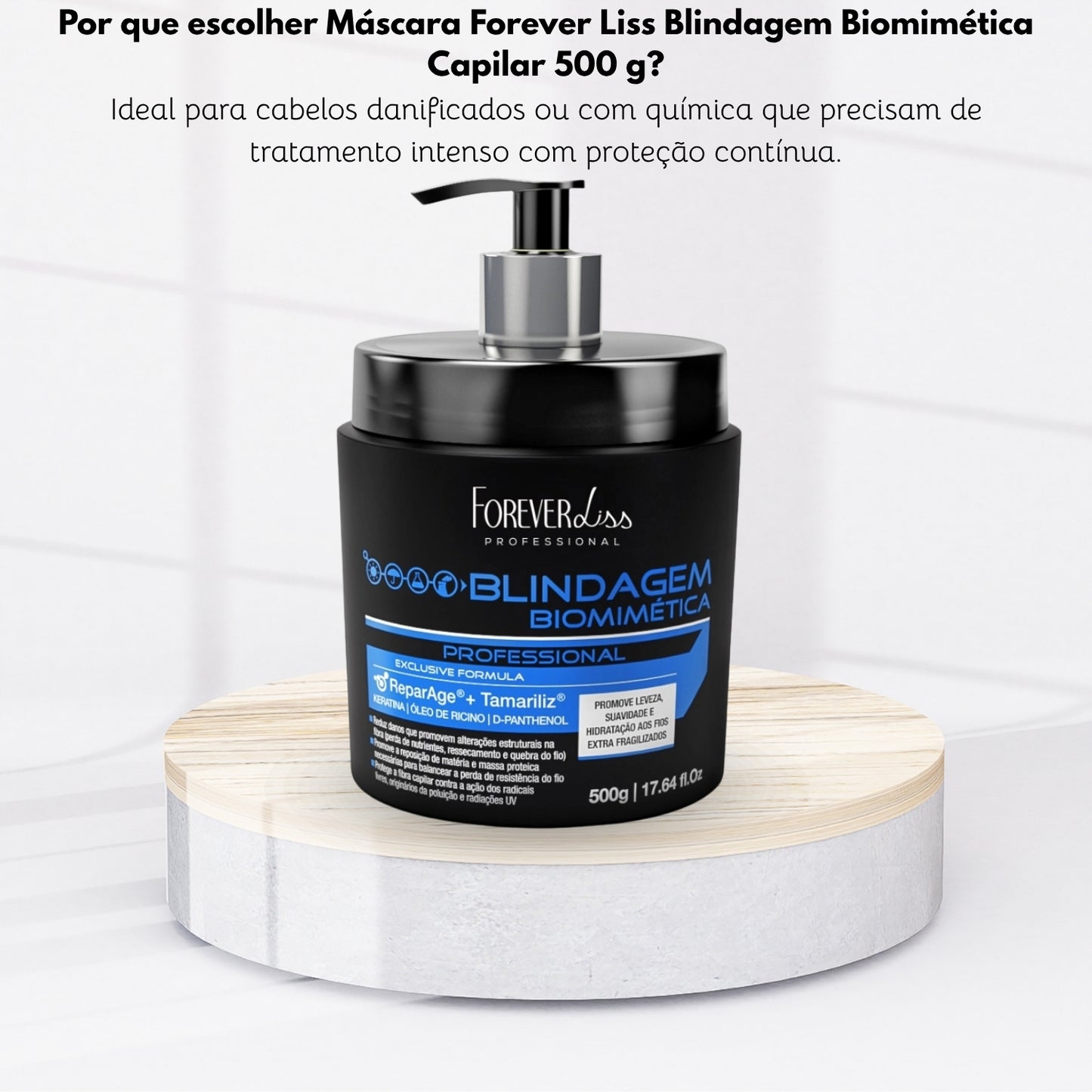Máscara Forever Liss Blindagem Biomimética Capilar 500 g
