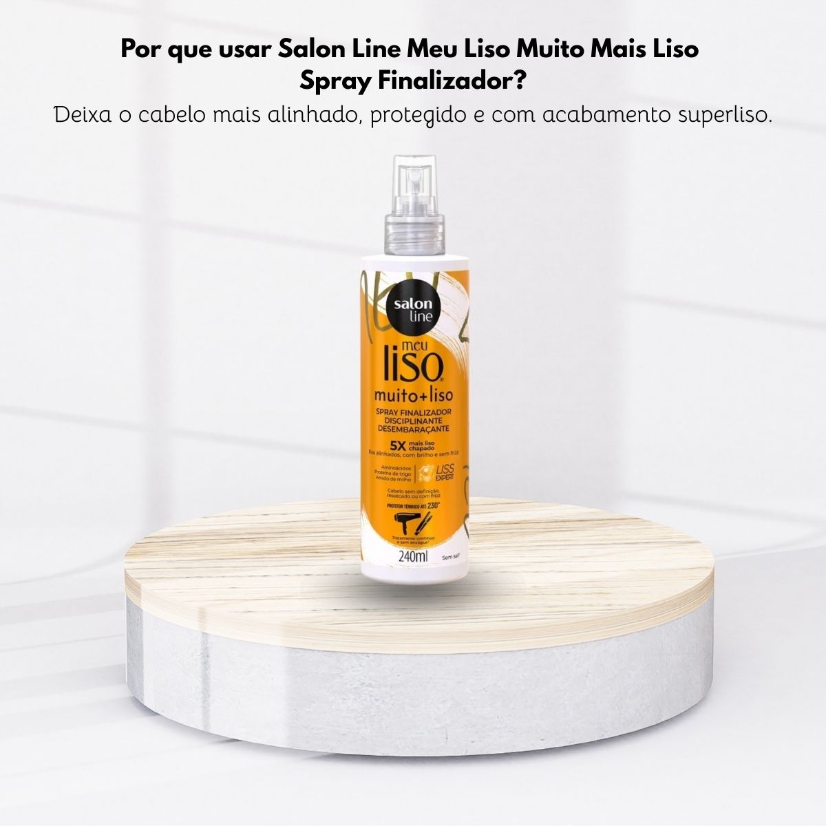 Spray Salon Line Meu Liso Muito +Liso Protetor Térmico 240 ml