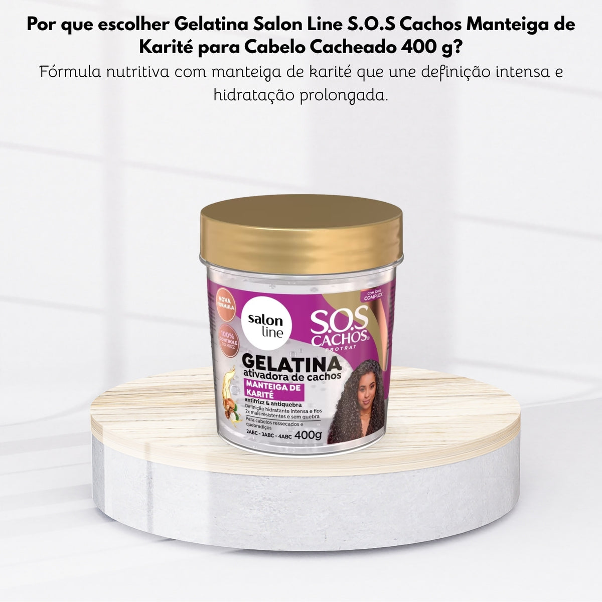 Salon Line S.O.S Cachos Manteiga de Karité Gelatina 400g
