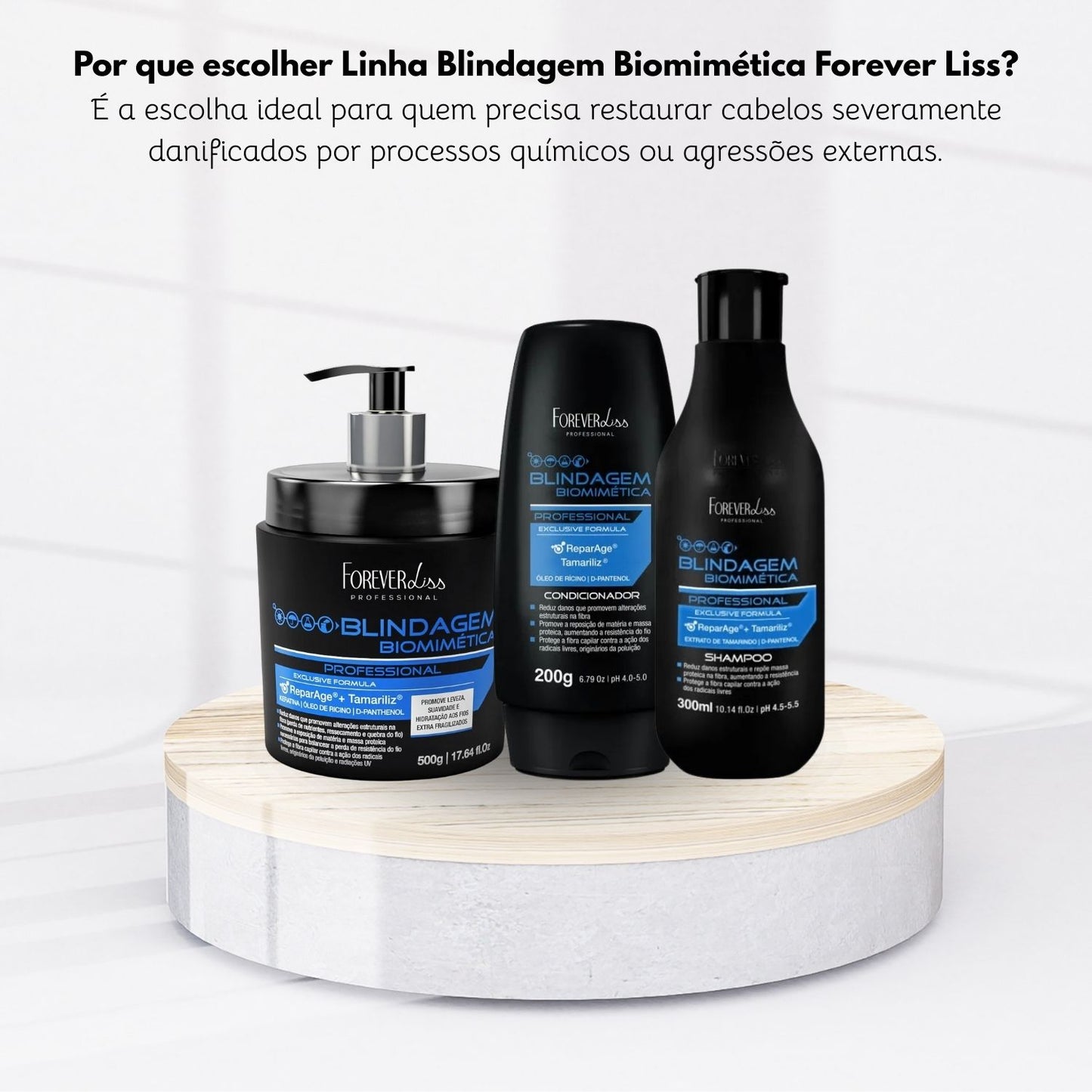 Kit Forever Liss Blindagem Biomimética Capilar Completo