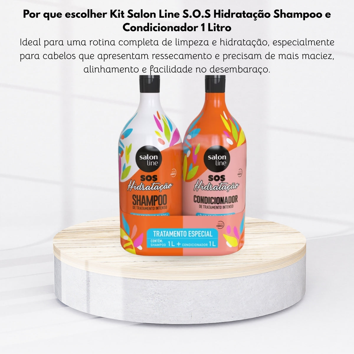 Kit Salon Line S.O.S Hidratação Shampoo e Condicionador 1 Litro