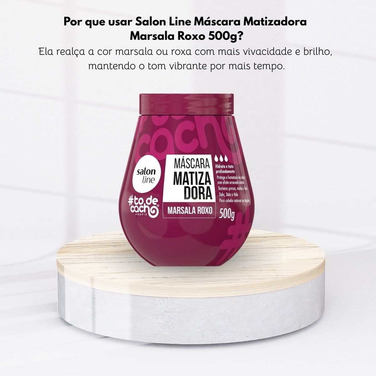 Máscara Matizadora Salon Line #todecacho Marsala Roxo 500 g