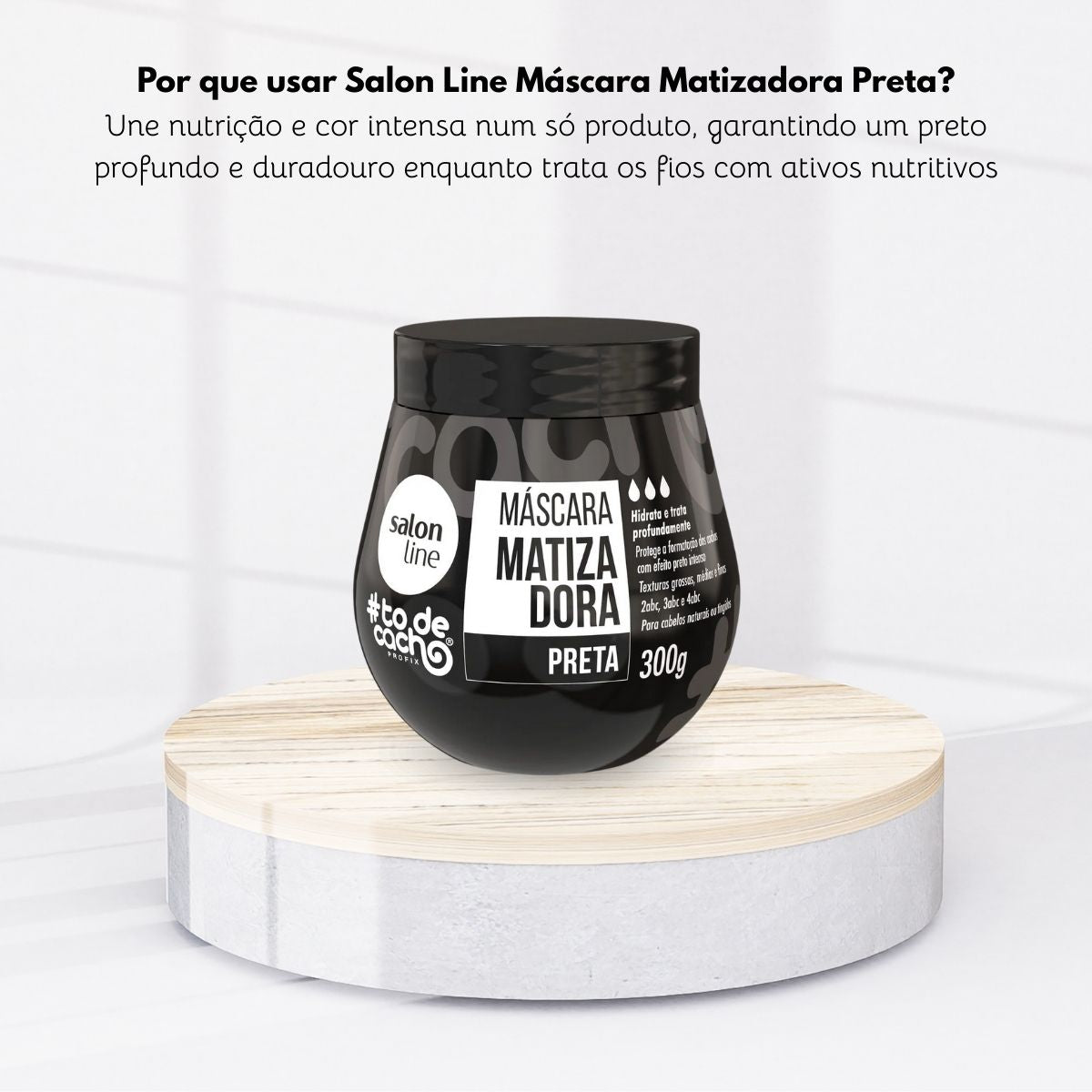 Máscara Matizadora Salon Line #todecacho Preta 300 g
