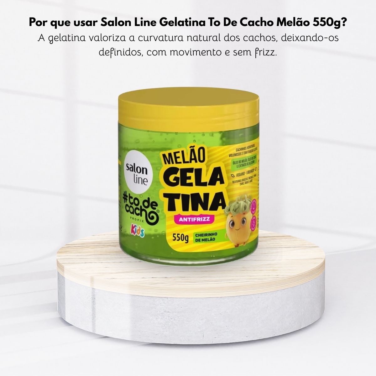 Salon Line #todecacho Kids Gelatina Melão Antifrizz 550 g