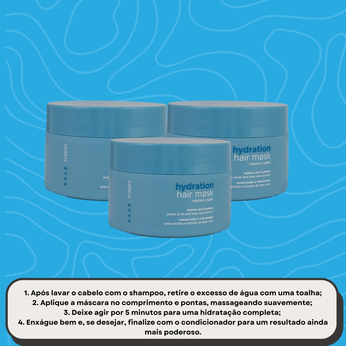 Kit Braé Stages Hydration 3 Máscara 200 g