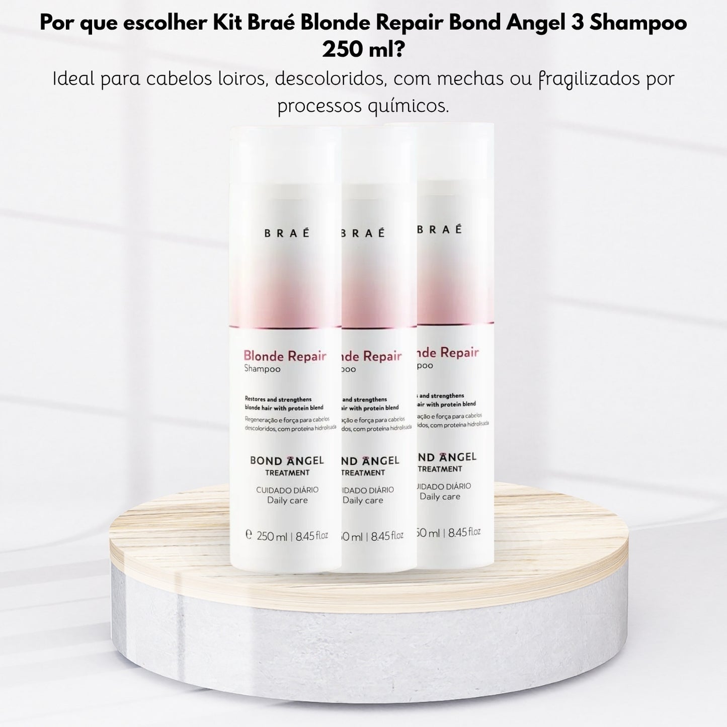 Kit Braé Blonde Repair Bond Angel 3 Shampoo 250 ml