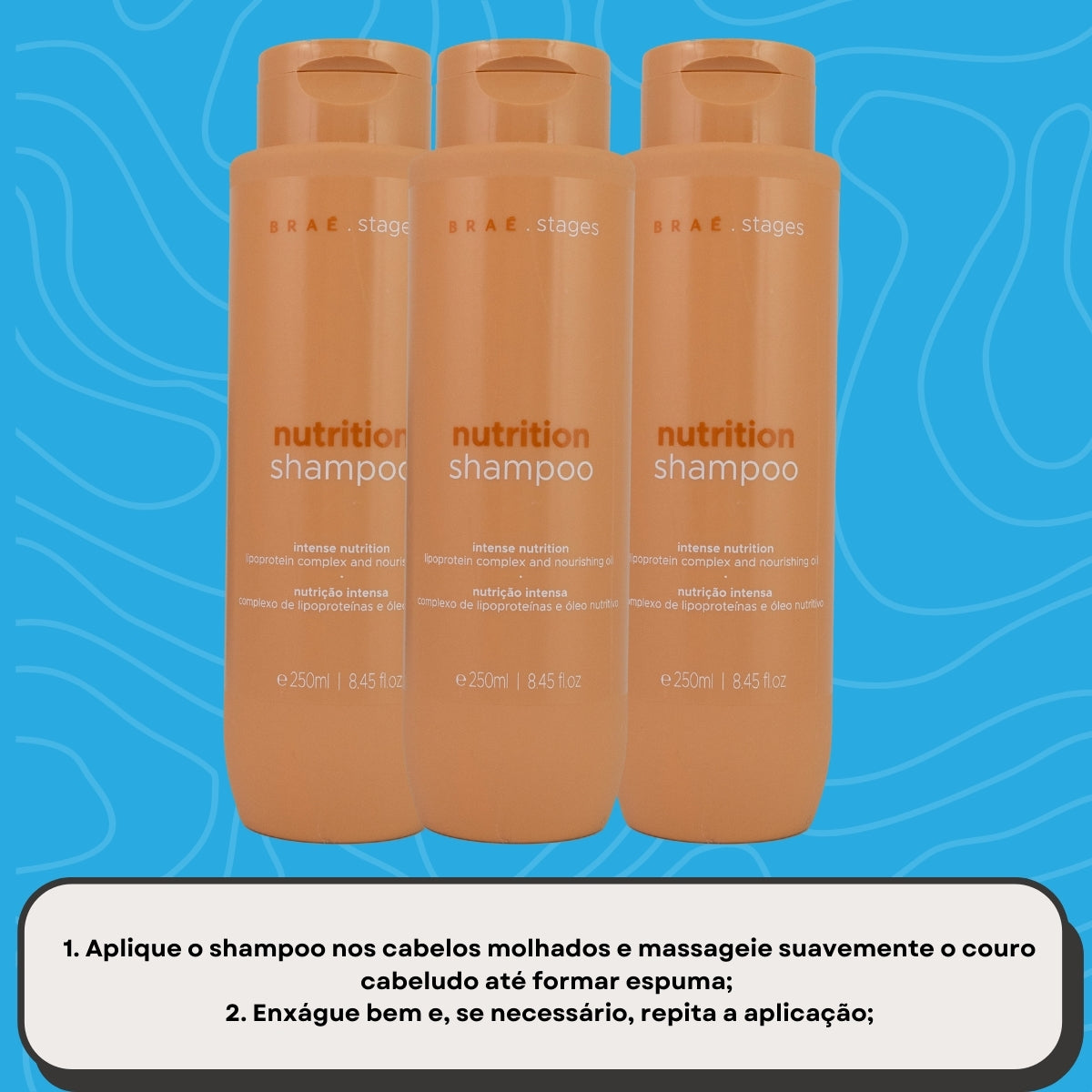 Kit Braé Stages Nutrition 3 Shampoo 250 ml