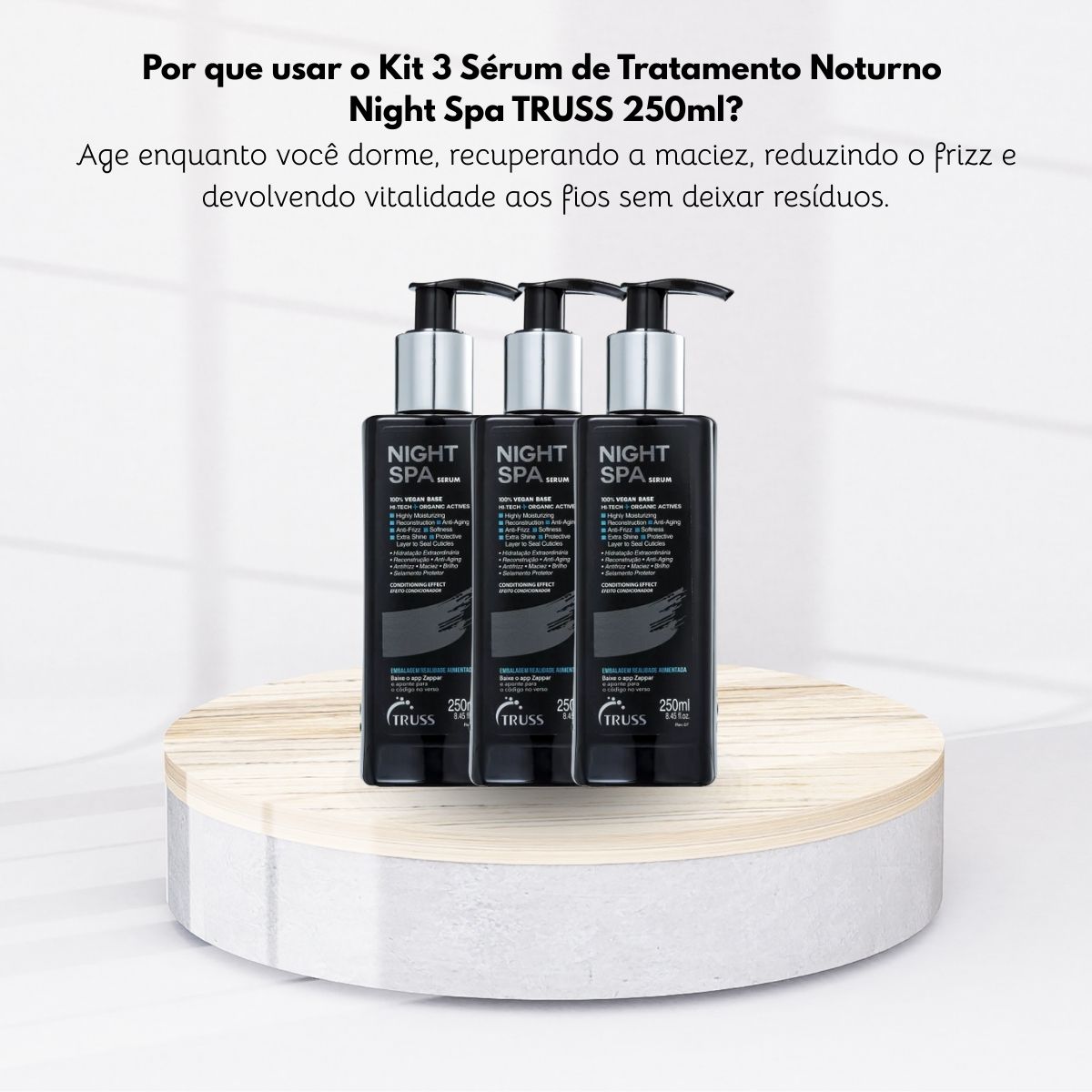 Kit Truss Night Spa 3 Sérum de Tratamento Noturno 250 ml