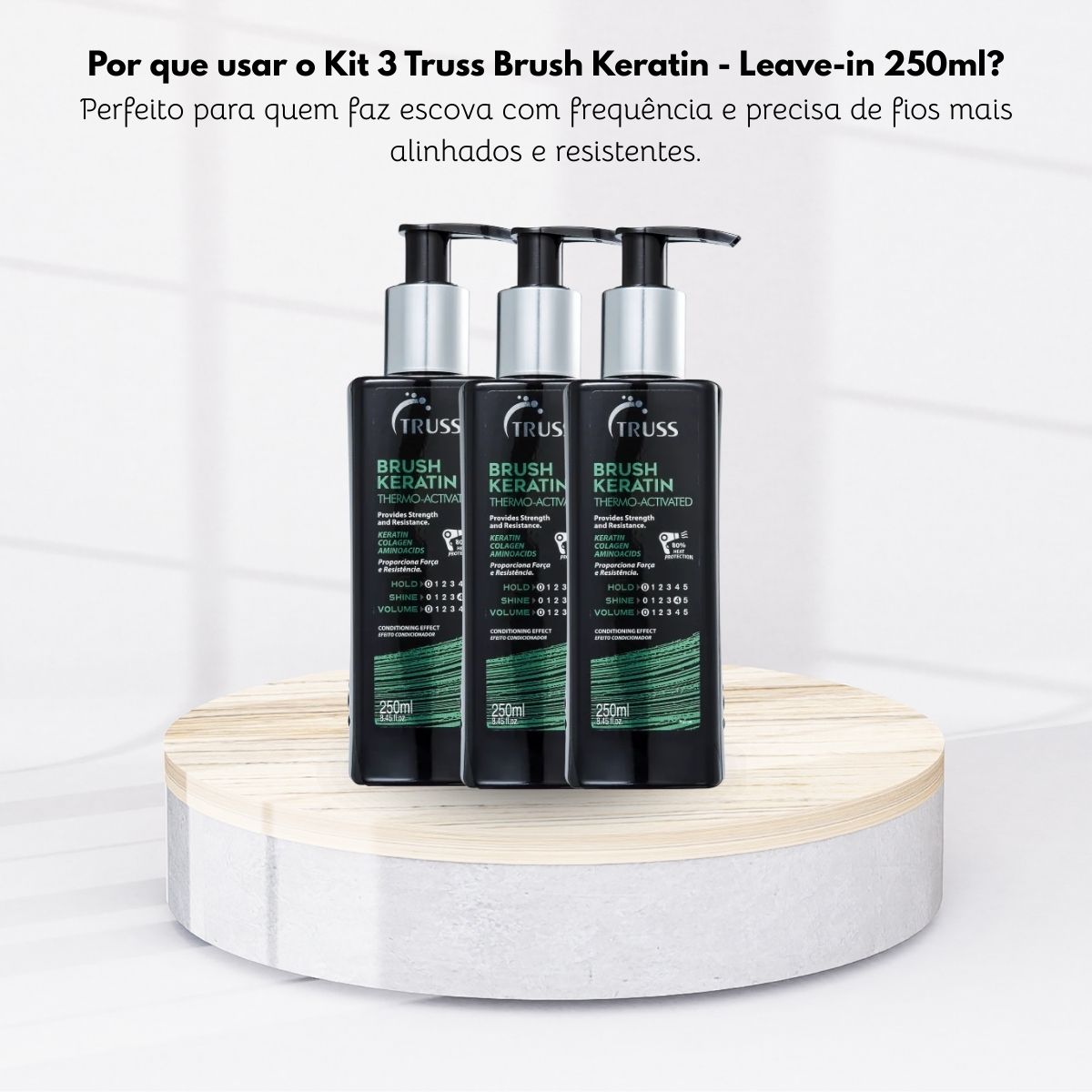 Kit Truss Brush 3 Leave-in Reconstrutor 250 ml