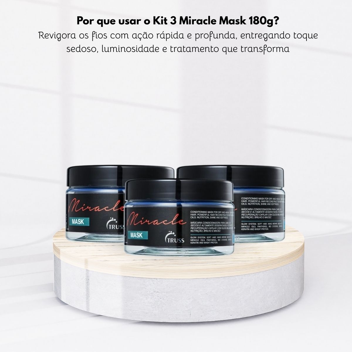 Kit Truss Miracle 3 Máscara Capilar 180 g
