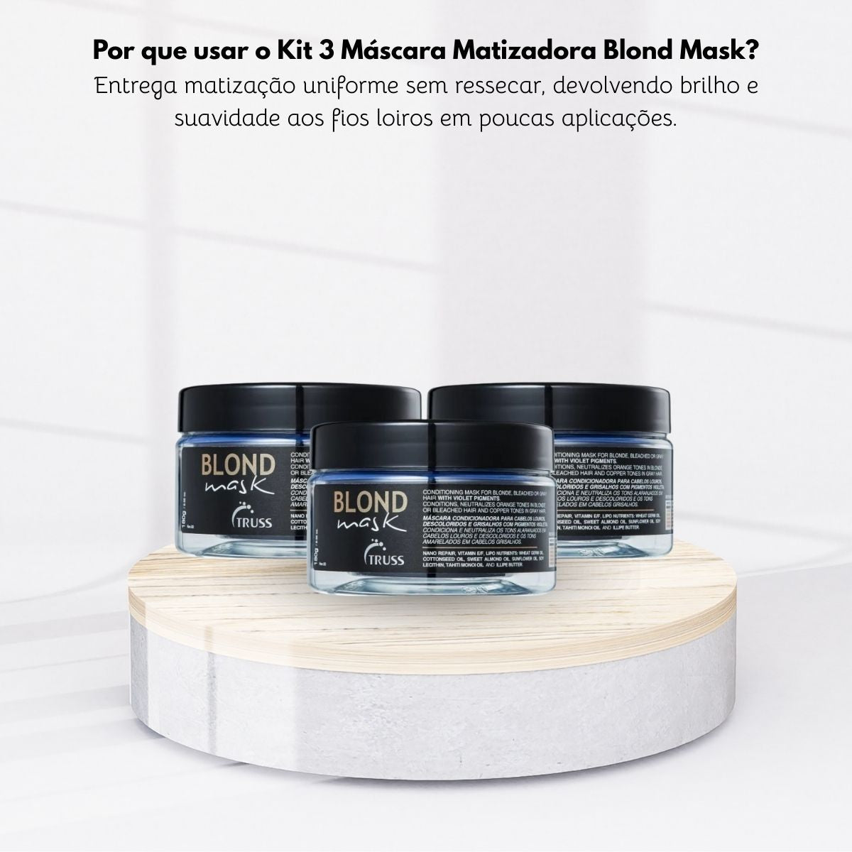 Kit Truss Blond Mask 3 Máscara Matizadora 180 ml