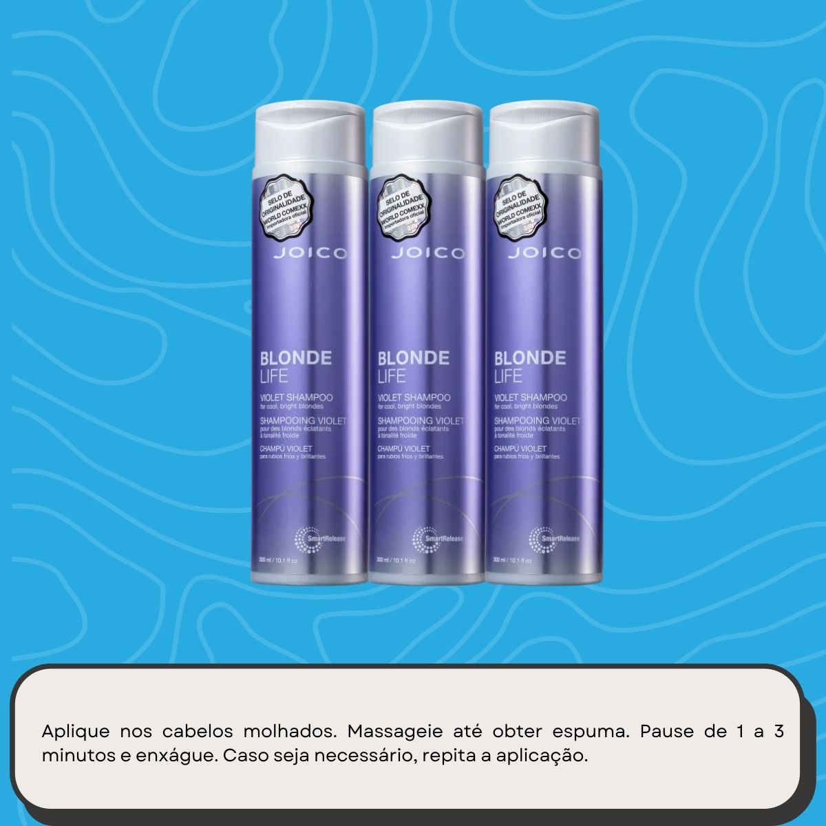 Kit Joico Blonde Life Violet Smart Release 3 Shampoo 300 ml