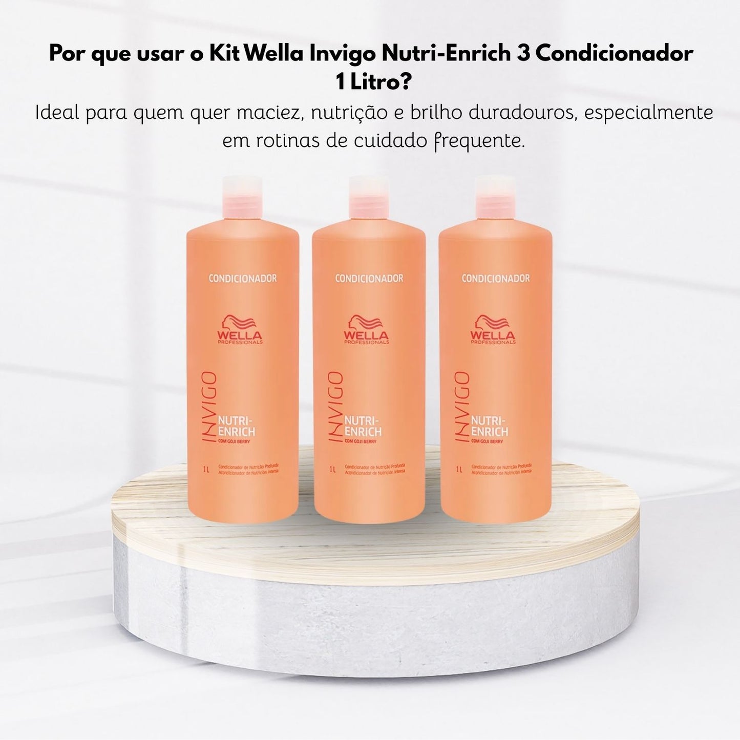 Kit Wella Invigo Nutri-Enrich 3 Condicionador 1 Litro