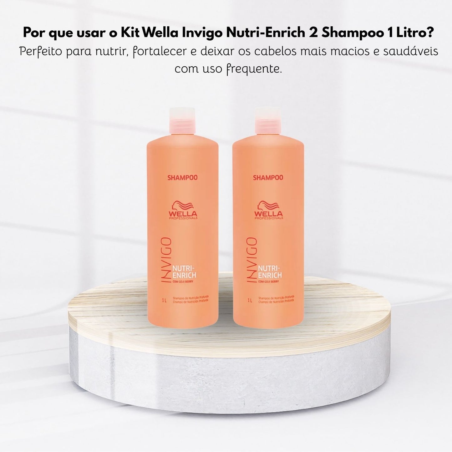 Kit 2 Shampoo Wella Invigo Nutri-Enrich 1 Litro