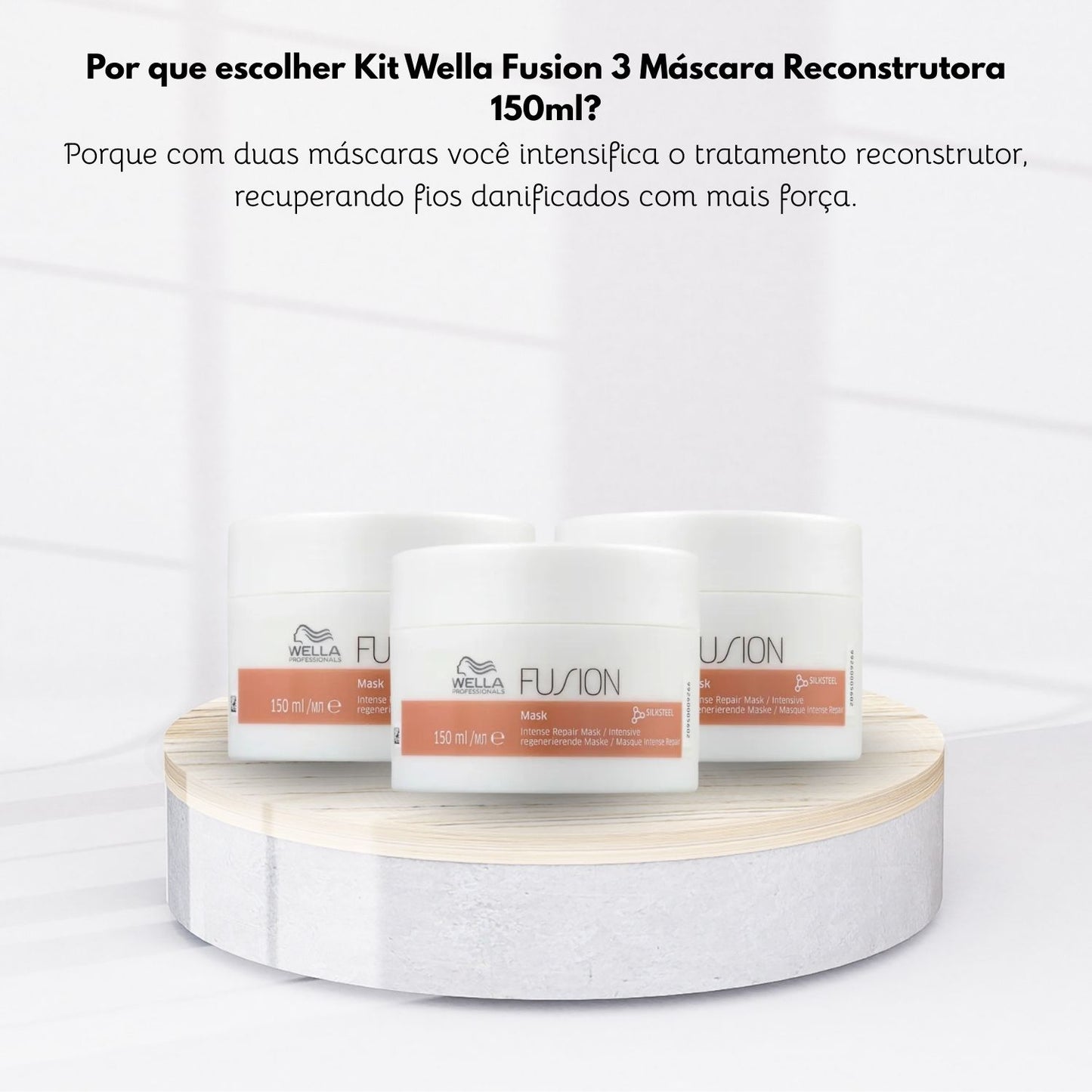 Kit Wella Fusion 3 Máscara Reconstrutora 150 ml