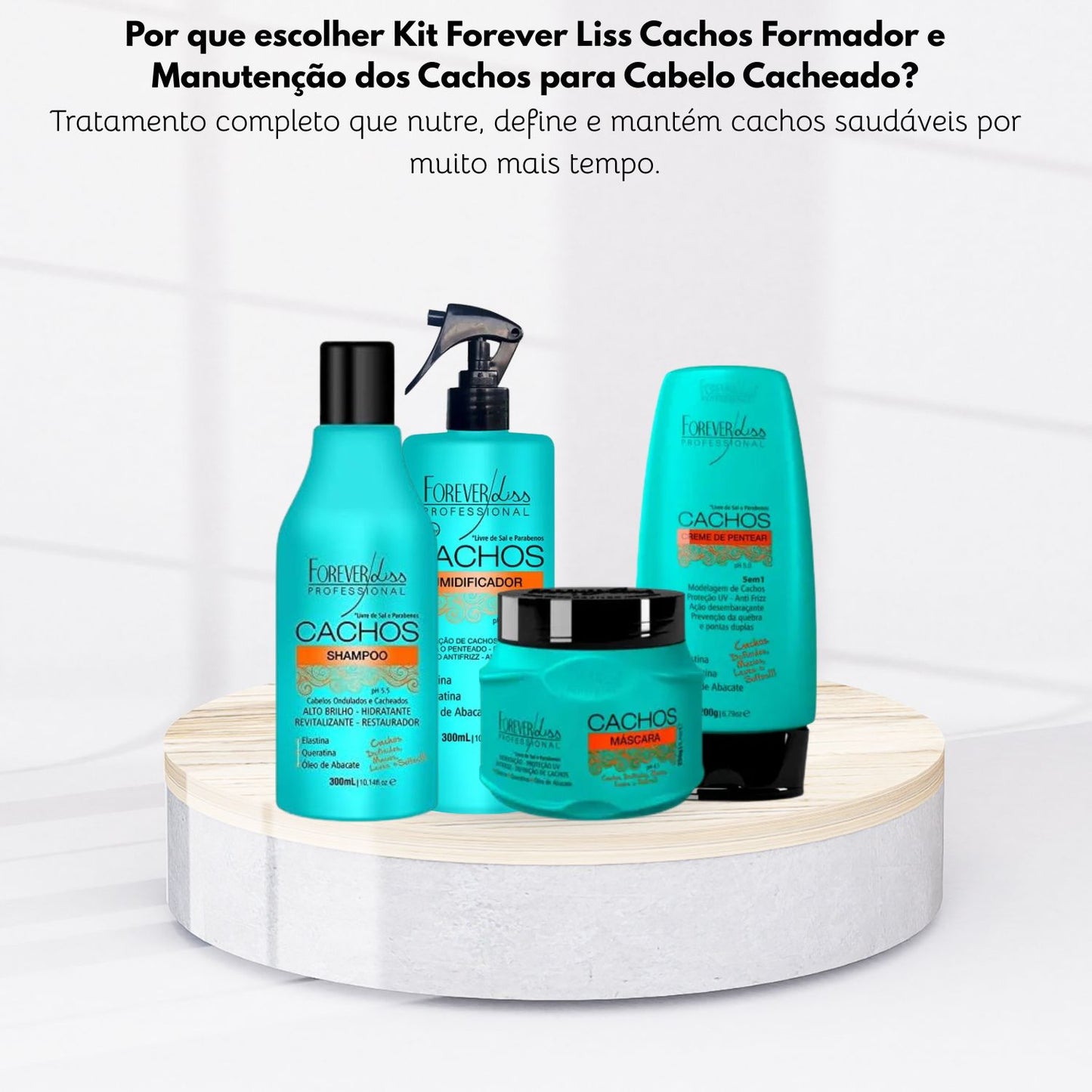 Kit Forever Liss Cachos Formador e Manutenção dos Cachos para Cabelo Cacheado