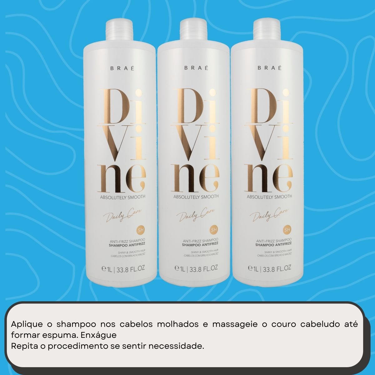 Kit Braé Divine 3 Shampoo 1 Litro