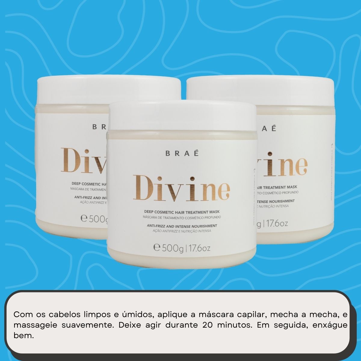 Kit Braé Divine 3 Máscara Capilar 500 g