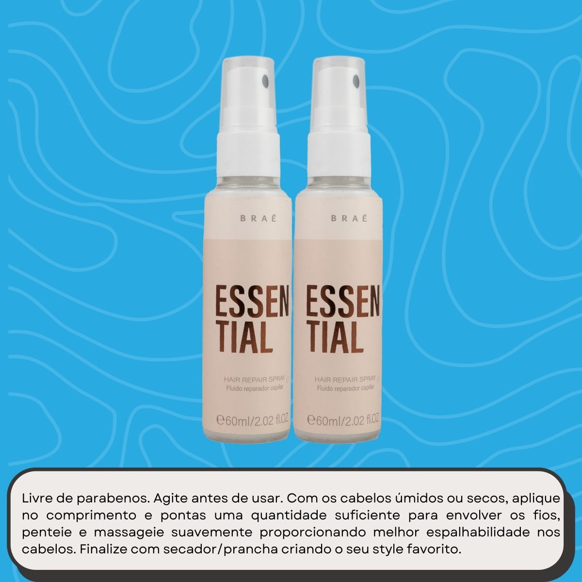 Kit Braé Essential 2 Spray Fluido Reparador Capilar 60 ml