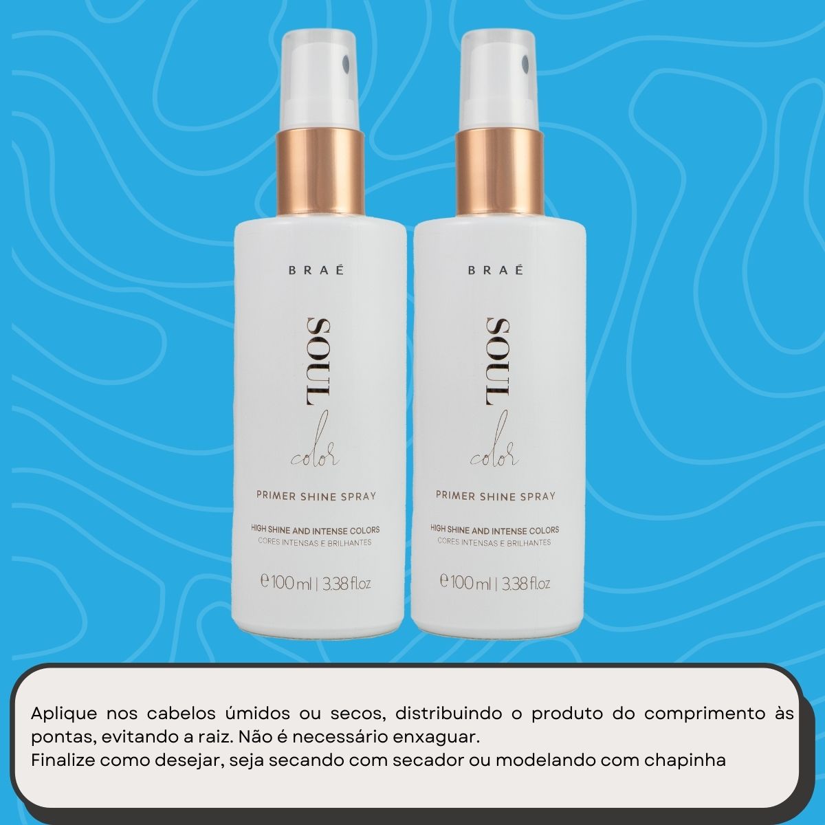 Kit Braé Soul Color Primer Shine Spray 2 Leave-In 100 ml
