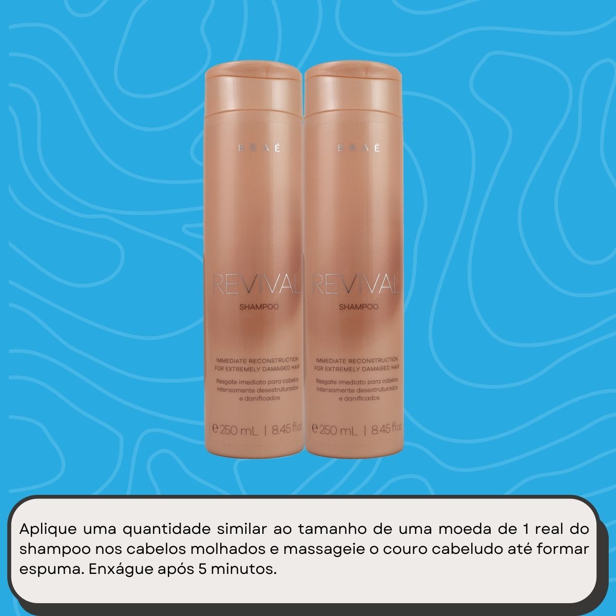 Kit Braé Revival 2 Shampoo Reconstrutor 250 ml