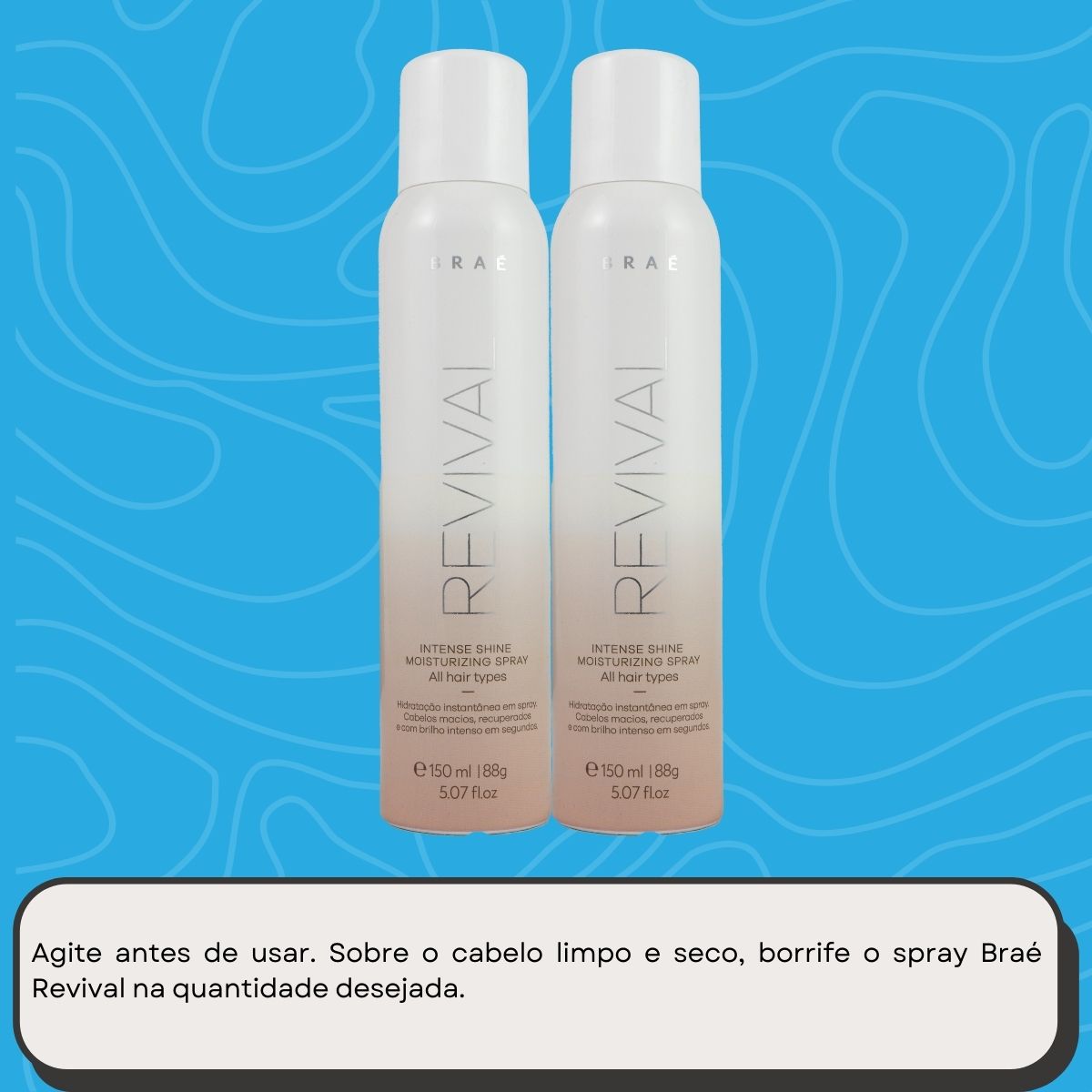 Kit Braé Revival Intense Shine Moisturizing 2 Leave-in 150 g