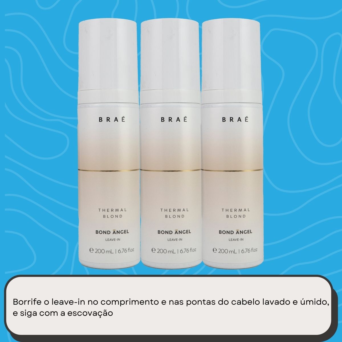 Kit Braé Bond Angel Thermal Blond 3 Leave-in Matizador 200 ml