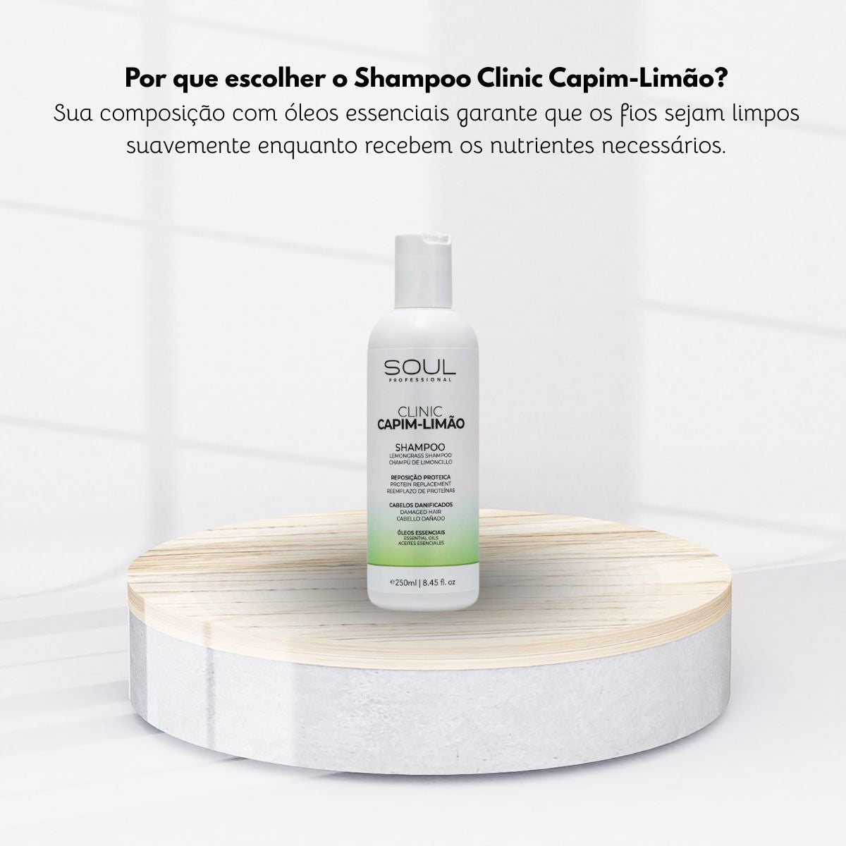 Shampoo Soul Clinic Oleos Essenciais Capim Limão 250 ml