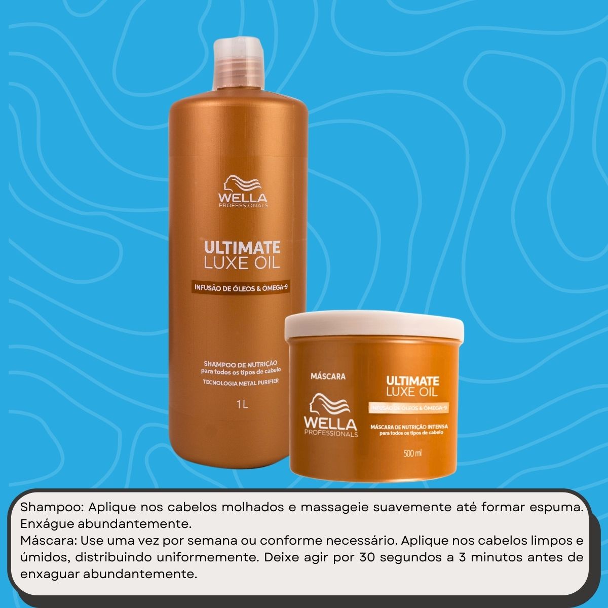 Kit Wella Ultimate Luxe Oil Shampoo e Máscara