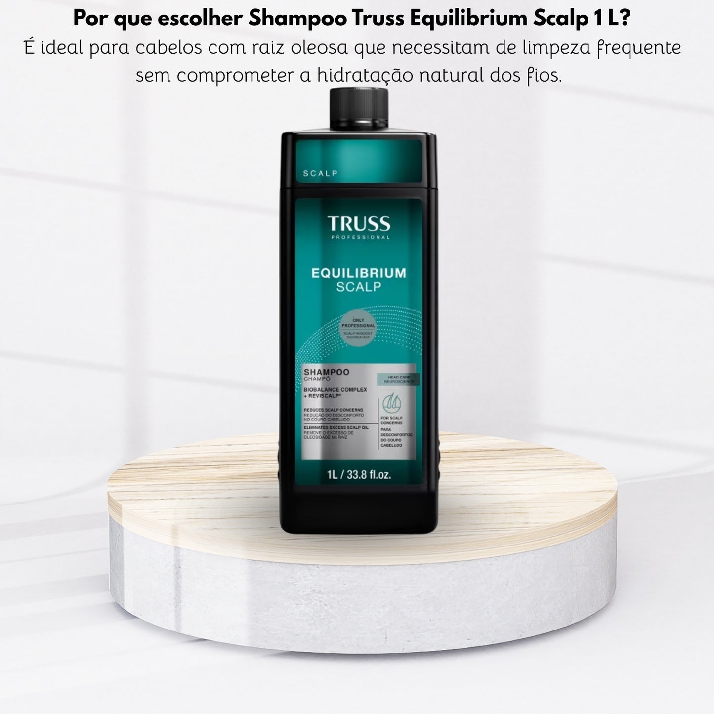 Shampoo Truss Equilibrium Scalp Uso Diário Shampoo para Cabelo Oleoso 1 Litro