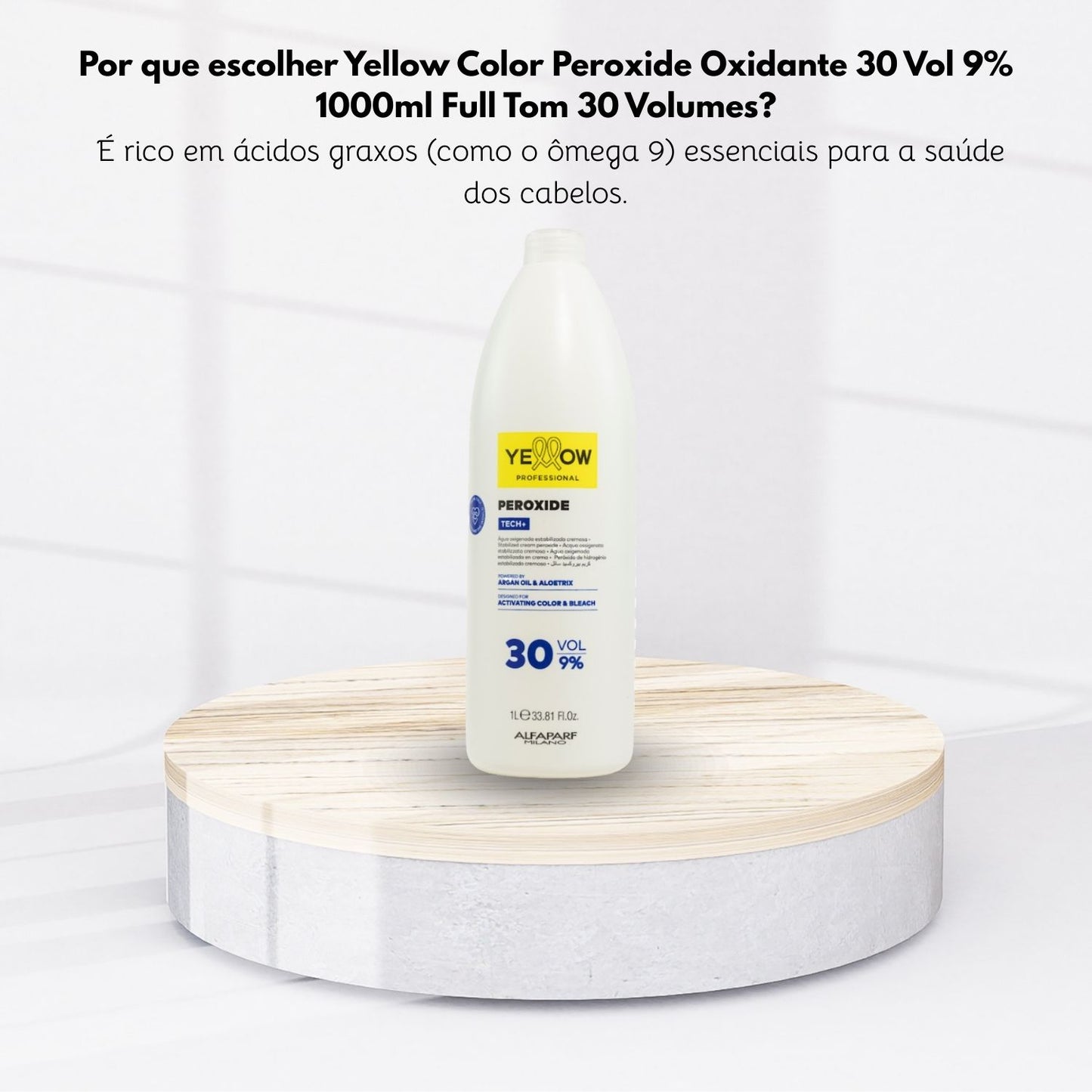 Agua Oxigenada Yellow Estabilizada Cremosa 30 Volume 1 Litro