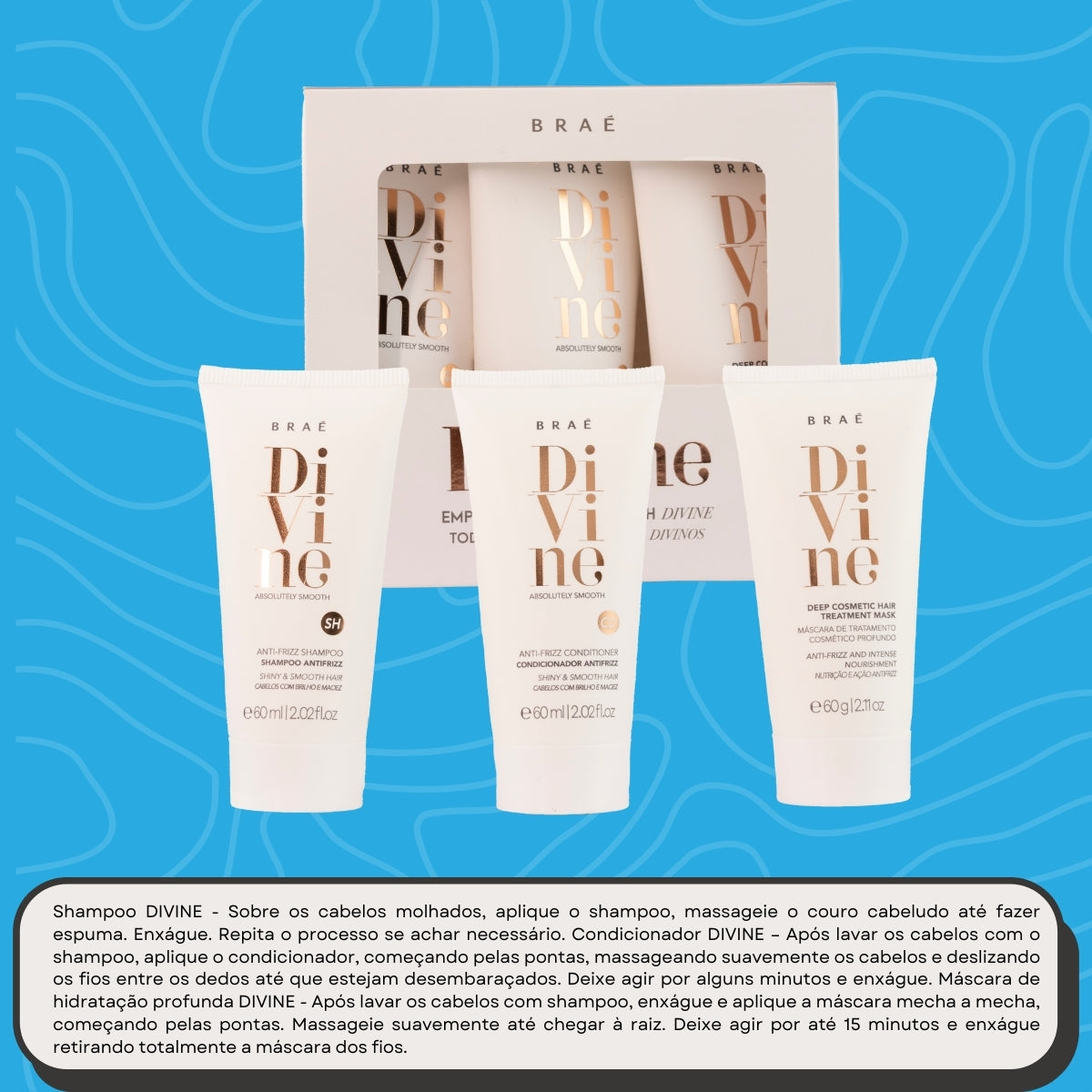 Kit Braé Divine Travel Size (3 Produtos) 60 ml