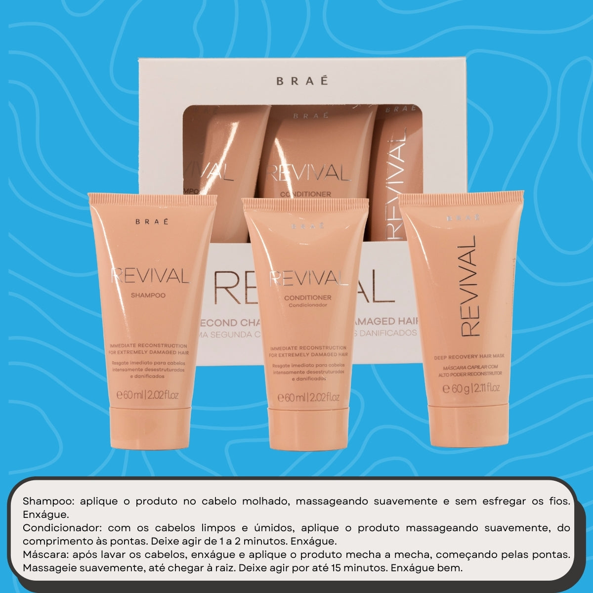 Kit Braé Revival Travel Size (3 Produtos) 60 ml