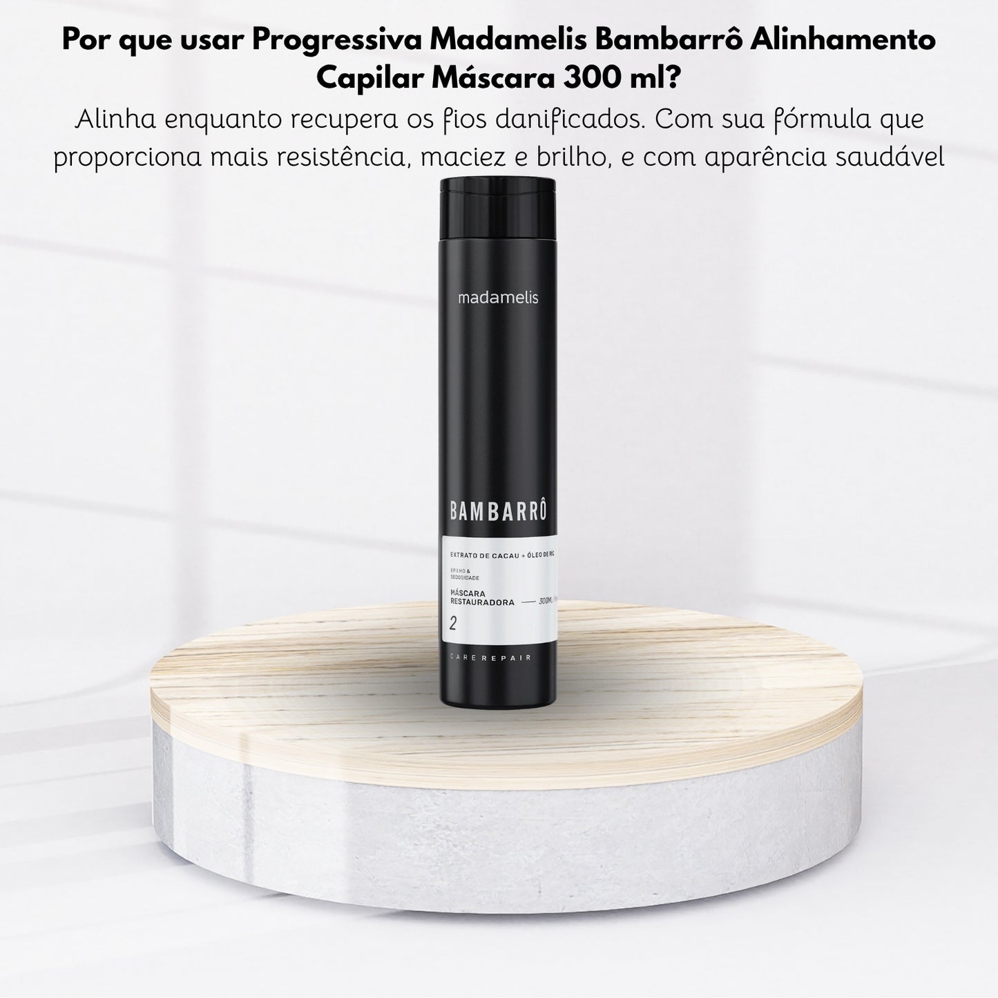Progressiva Madamelis Bambarrô Alinhamento Capilar Máscara 300 ml