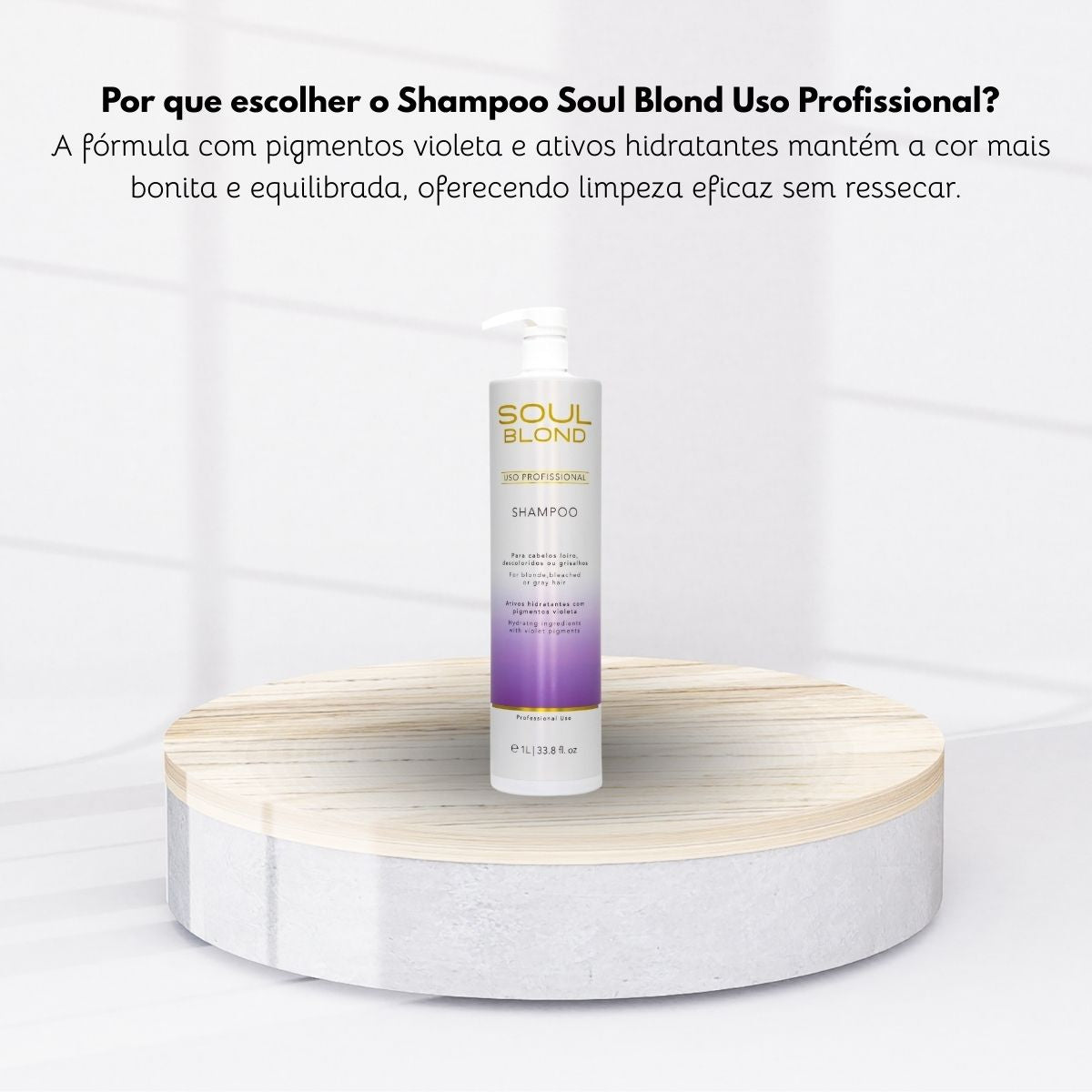 Shampoo Soul Blond Profissional Para Cabelos Loiros 1 Litro