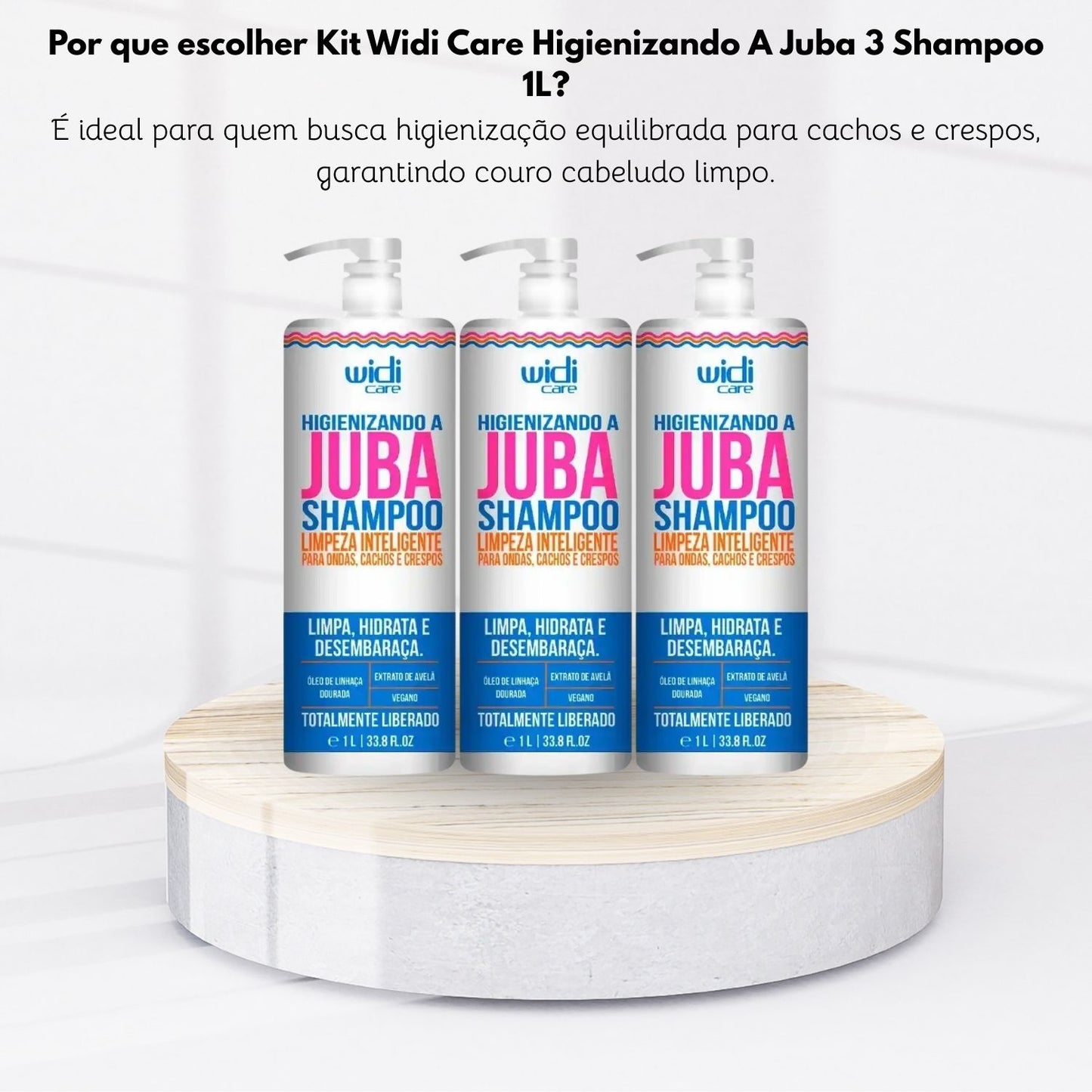 Kit Widi Care Higienizando A Juba 3 Shampoo 1 Litro
