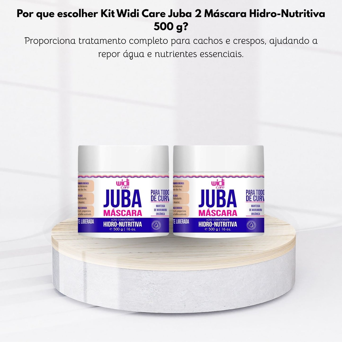Kit Widi Care Juba Hidro Nutritiva 2 Máscaras 500 g