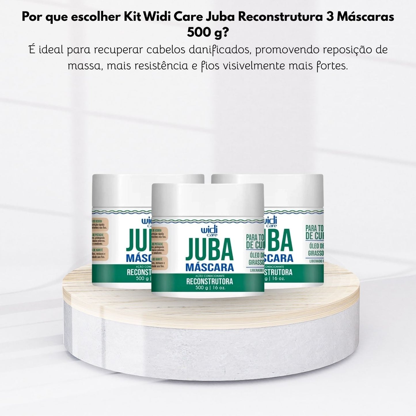 Kit Widi Care Juba Reconstrutura 3 Máscaras 500 g