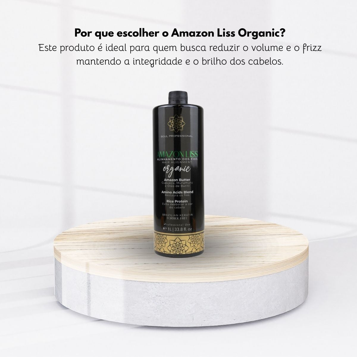 Progressiva Soul Amazon Liss Organic Alinhamento dos Fios 1 Litro