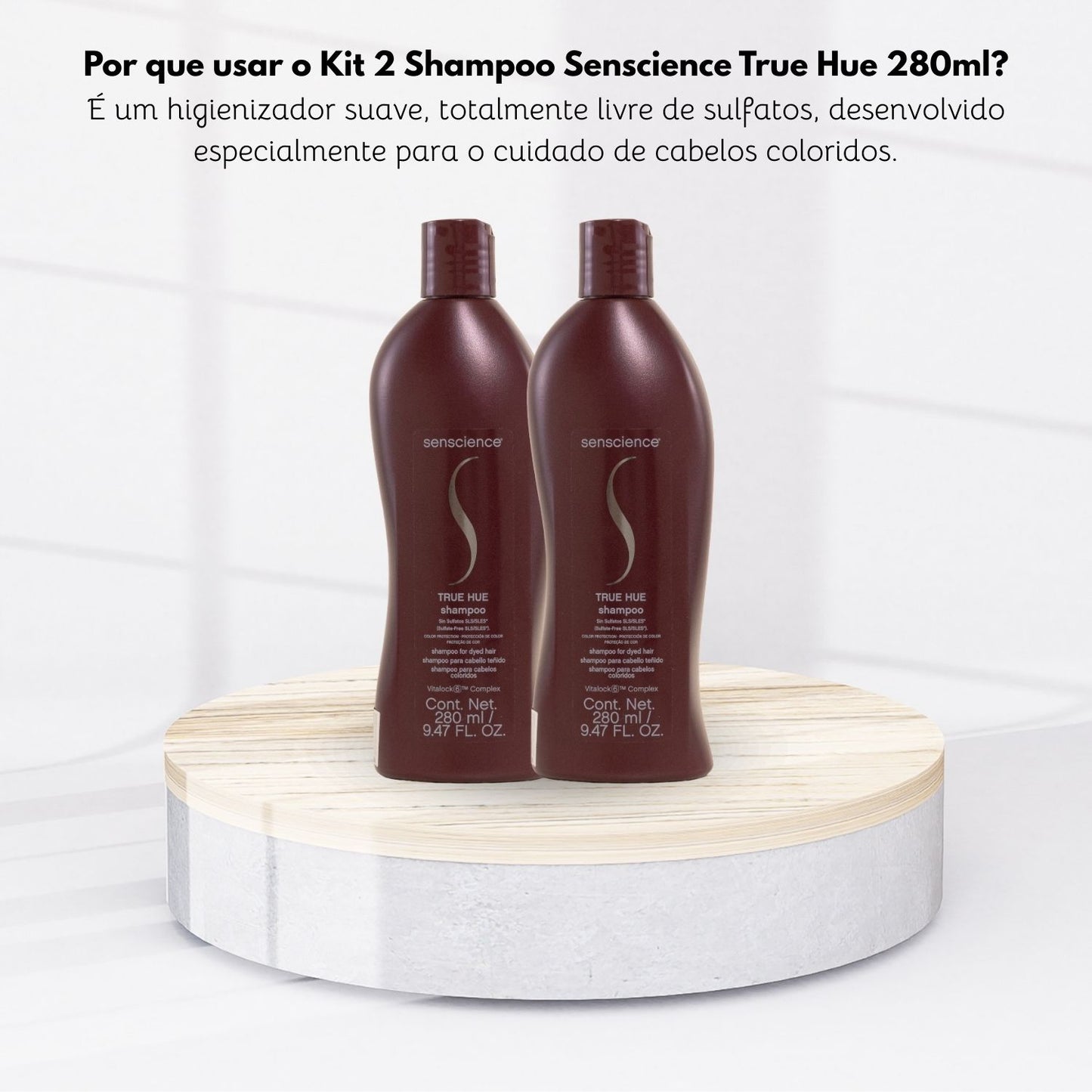 Kit Senscience True Hue Sulfato 2 Shampoo 280 ml