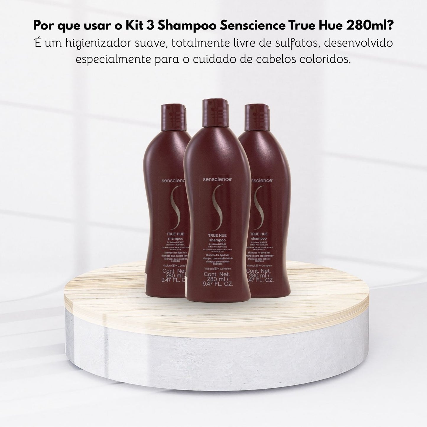 Kit Senscience True Hue Sulfato 3 Shampoo 280 ml
