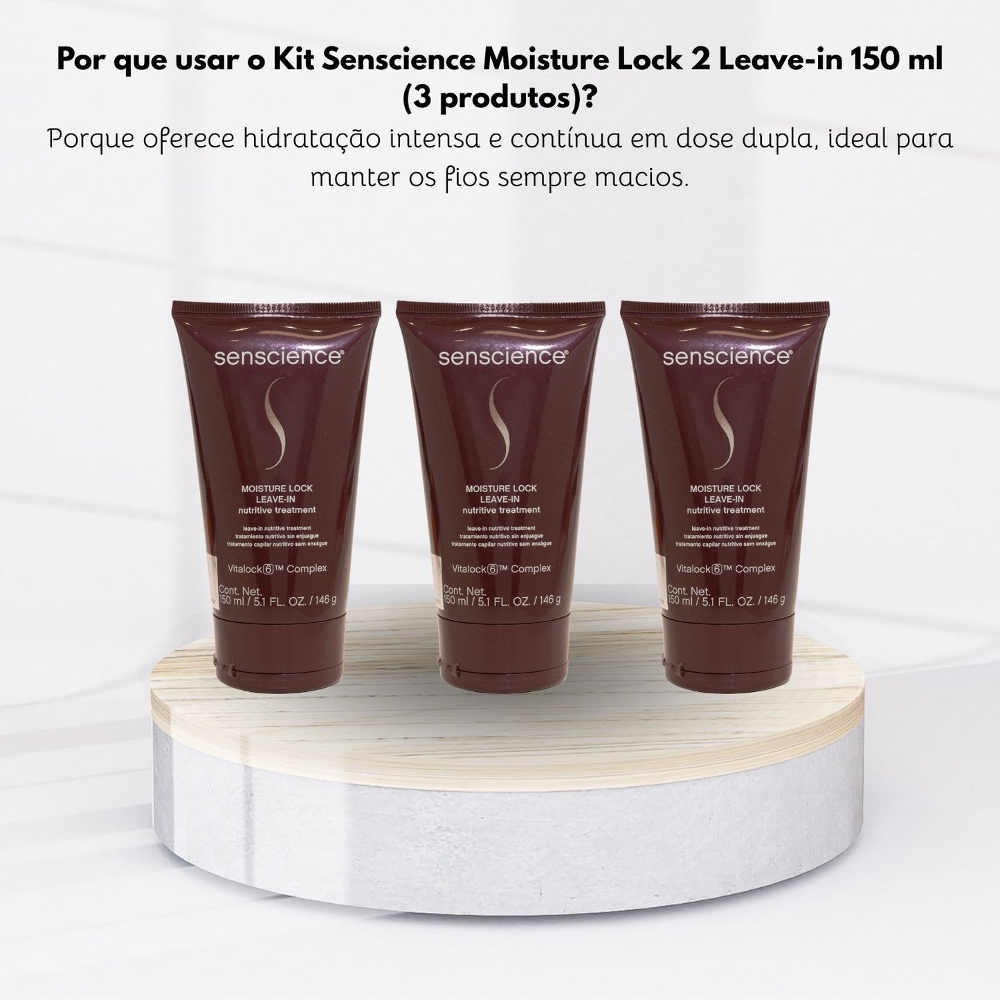 Kit Senscience Moisture Lock 3 Leave-in 150 ml