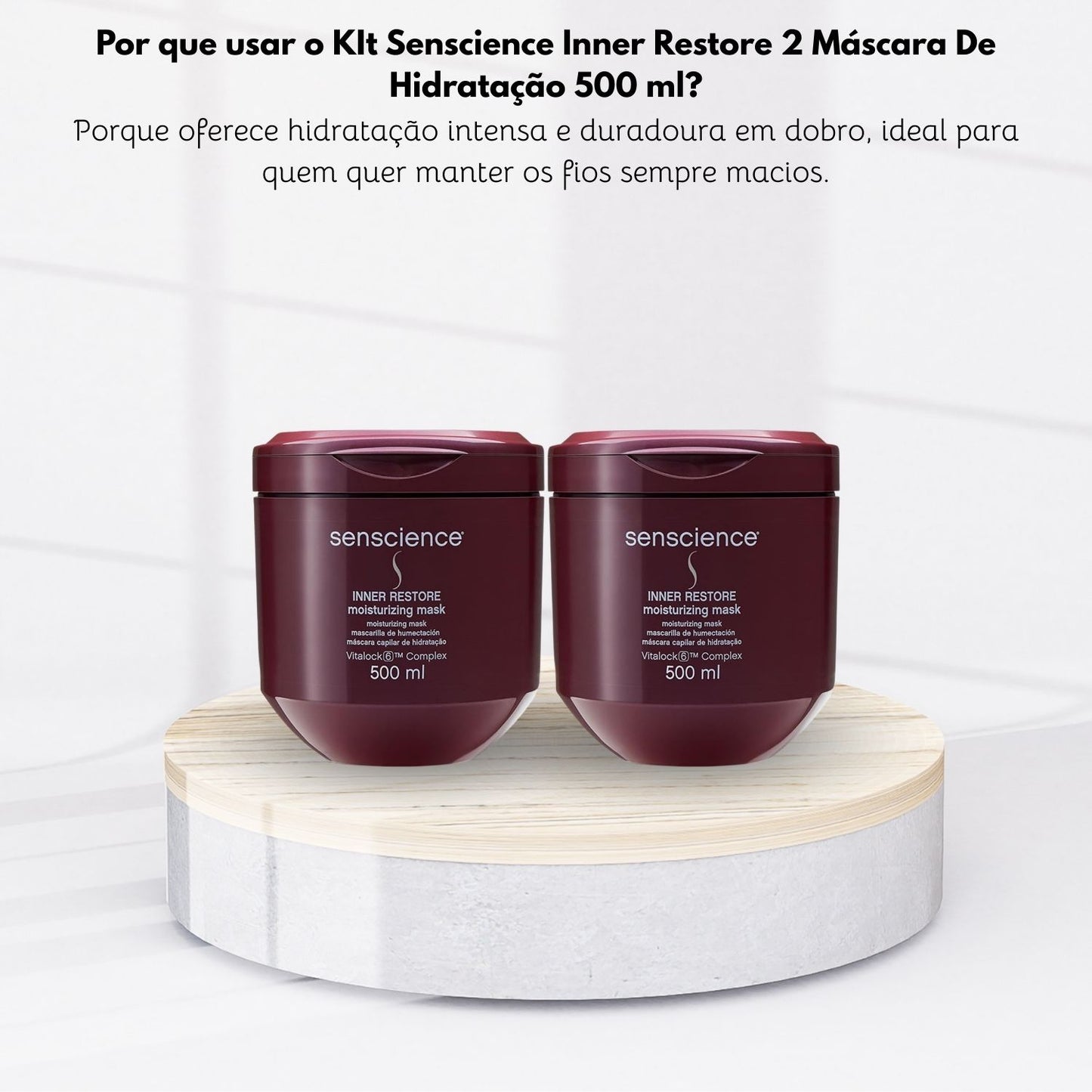 KIt Senscience Inner Restore 2 Máscara De Hidratação 500 ml