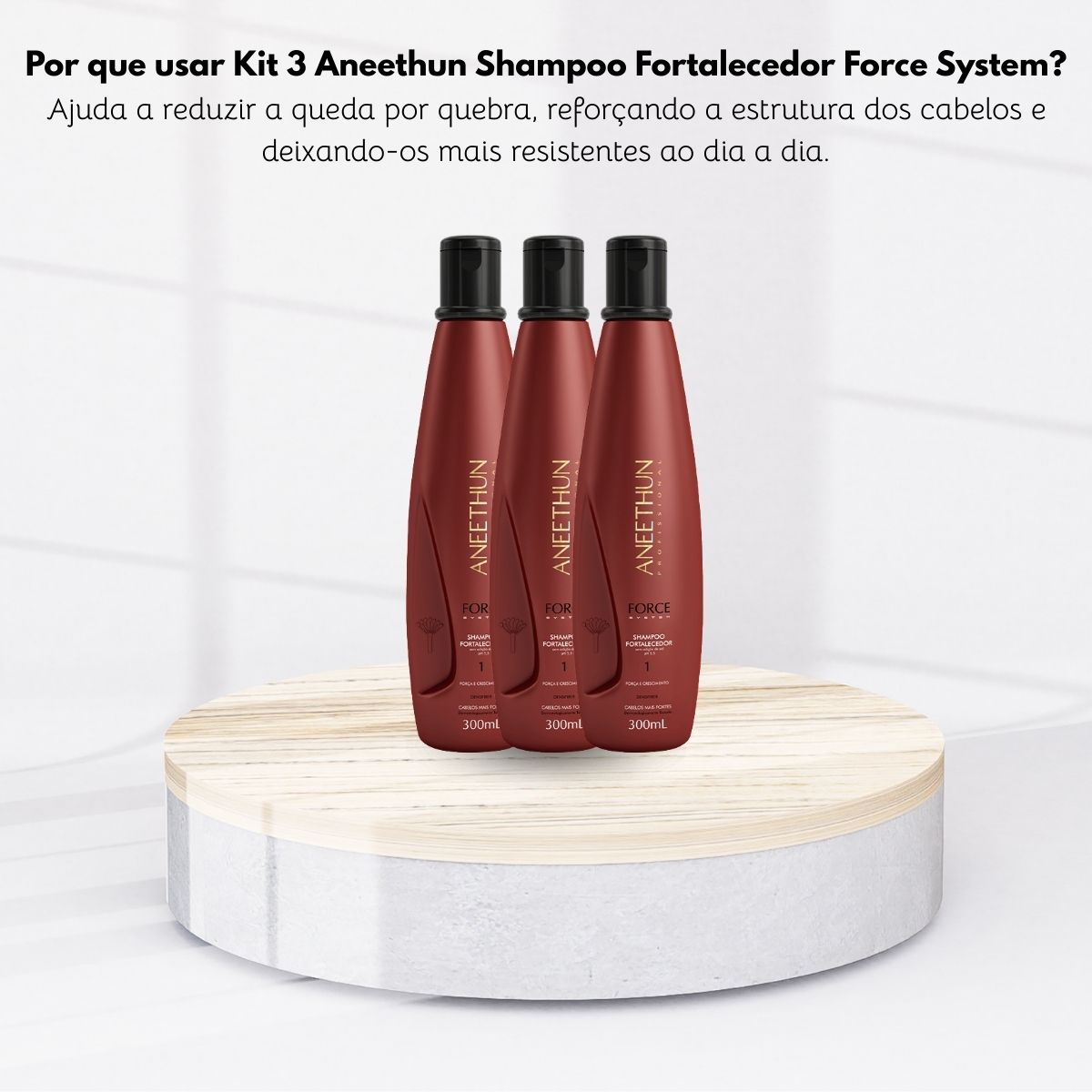 Kit Aneethun Force 3 Shampoo Fortalecedor 300 ml