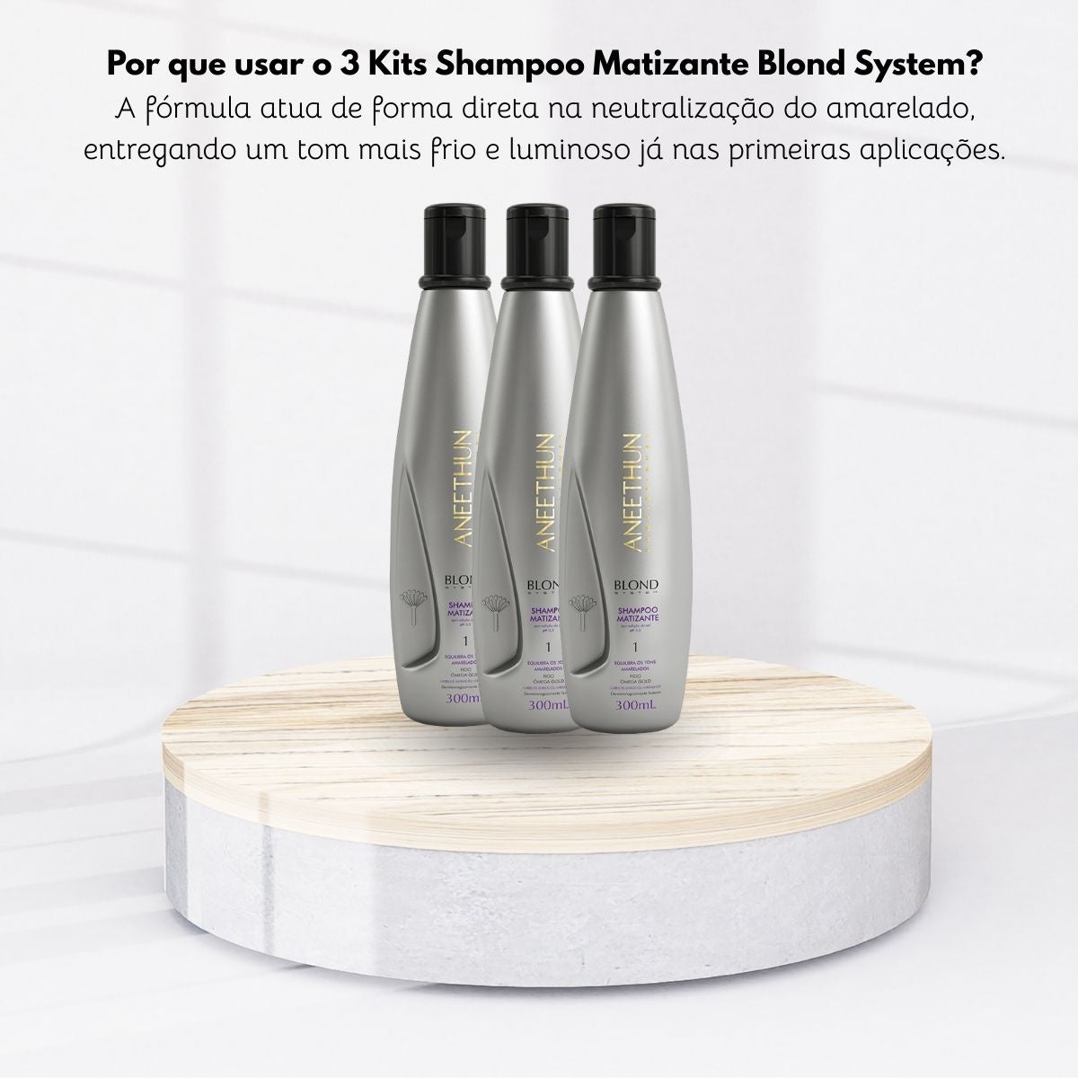 Kit Aneethun Blond System 3 Shampoo Matizador 300 ml