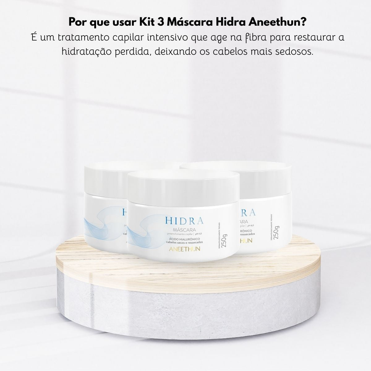 Kit Aneethun Hidra Acido Hialurônico 3 Máscara 250 g
