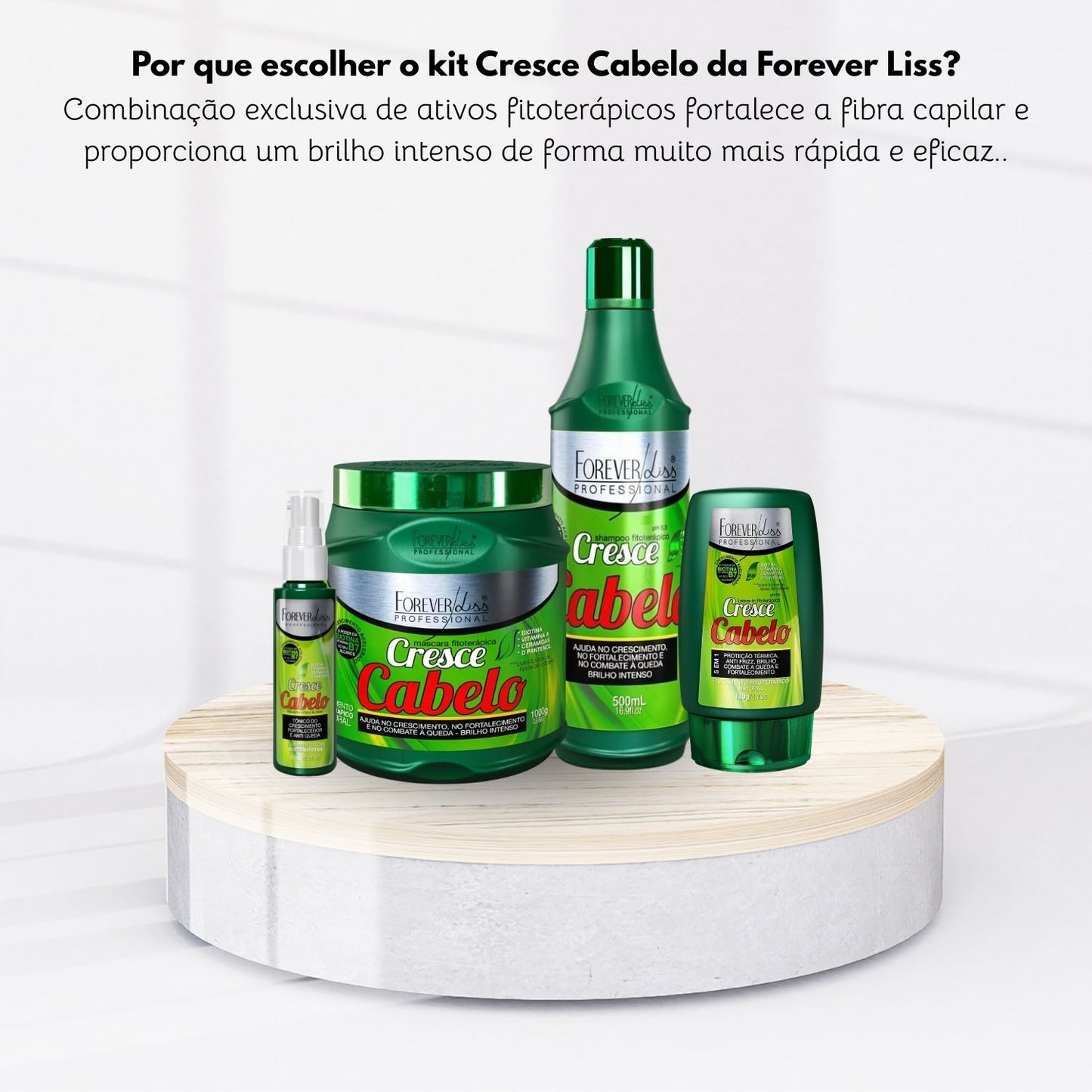 Kit Forever Liss Cresce Cabelo Completo Com Máscara 1 Kg
