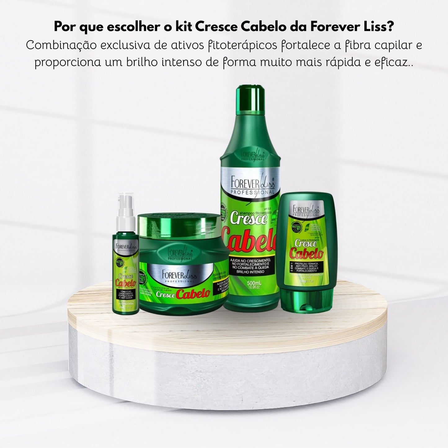 Kit Forever Liss Cresce Cabelo Completo Com Máscara 200 ml