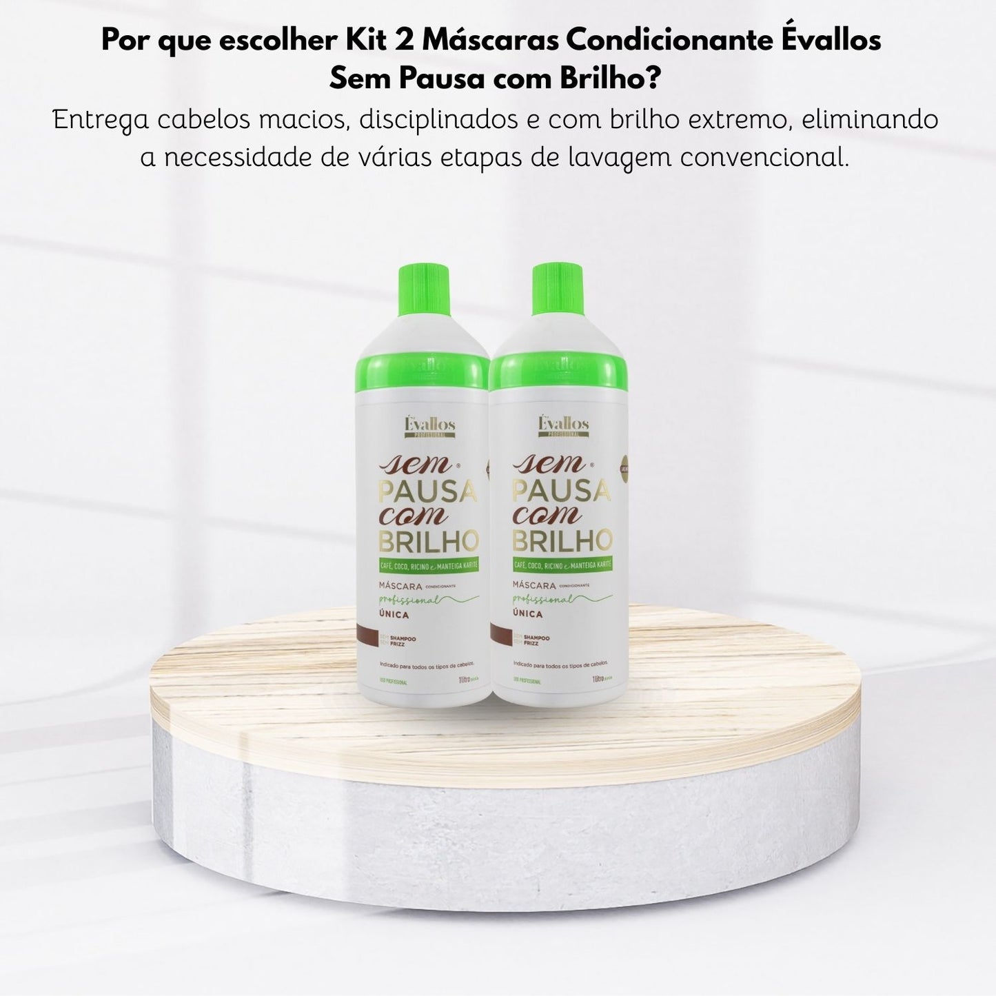 Kit Évallos Sem Pausa com Brilho 2 Progressiva 1 Litro
